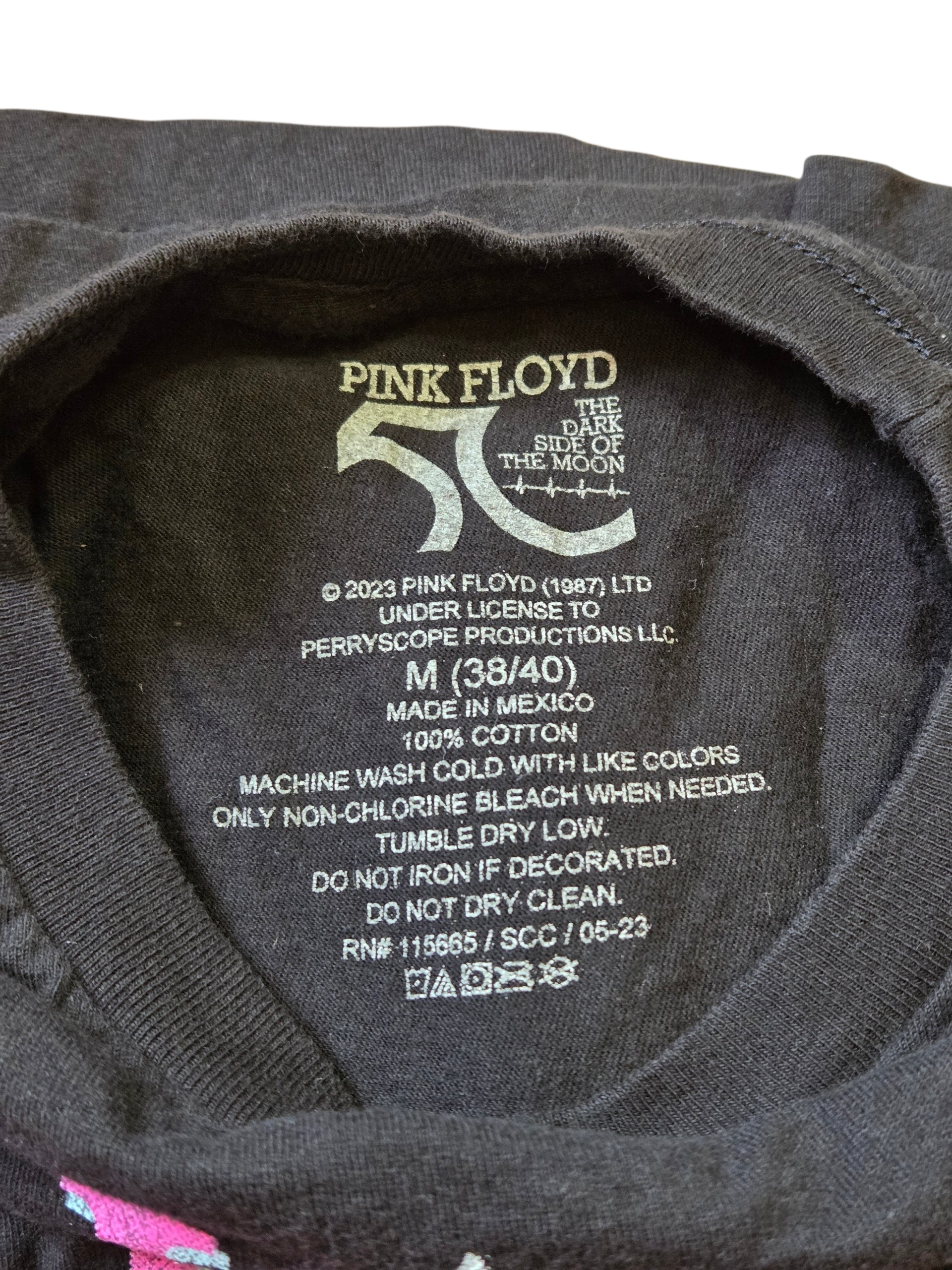 Pink Floyd The Darkside Of The Moon 50th Anniversary Black T-Shirt Size Medium image 3