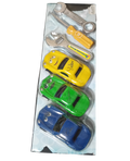 Vintage M&M Plastic Car Repair, Car Building Kit - Blue, Green, Yellow M&M Cars