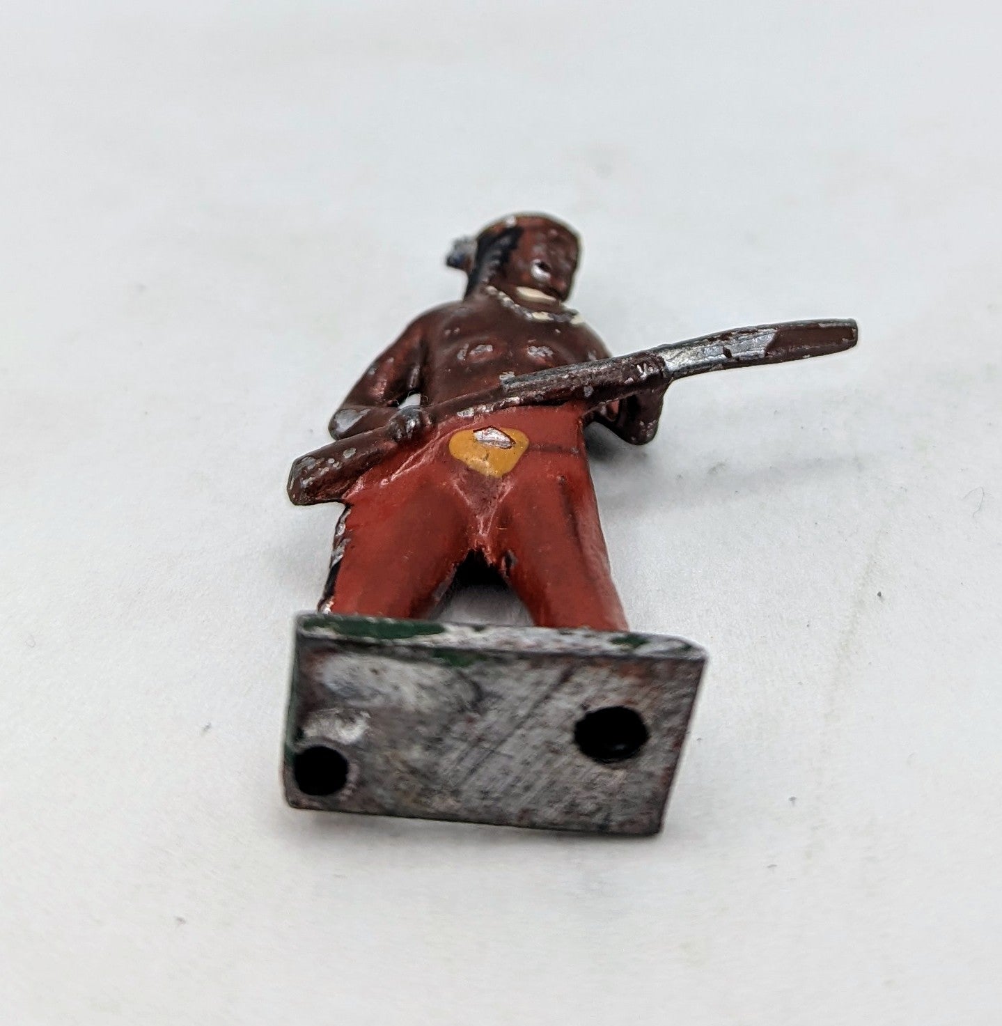 1950s Made In Japan Indian Hollow Lead Antique Soldier With Rifle image 2