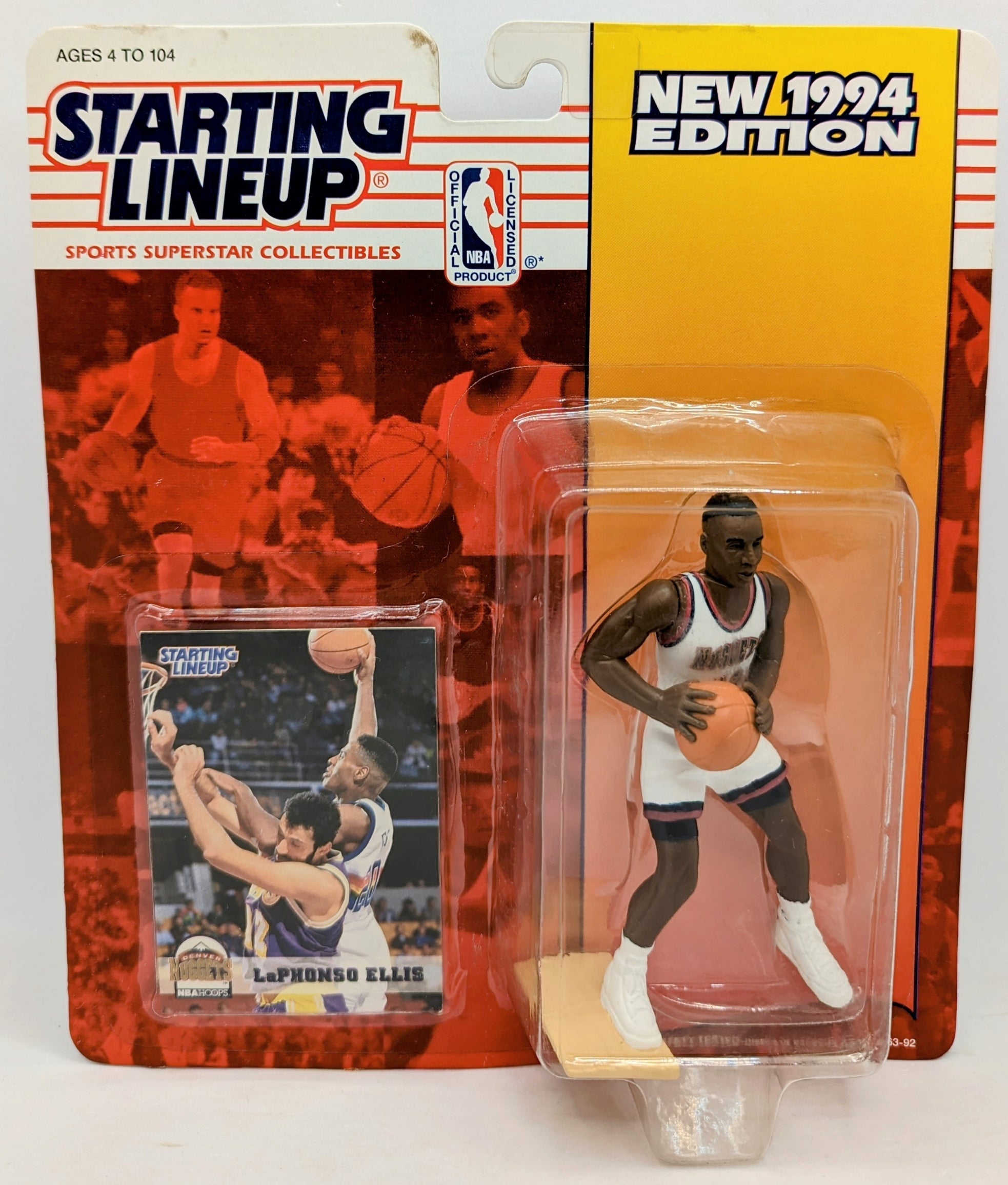 1994 Starting Lineup Denver Nuggets LaPhonso Ellis Figure