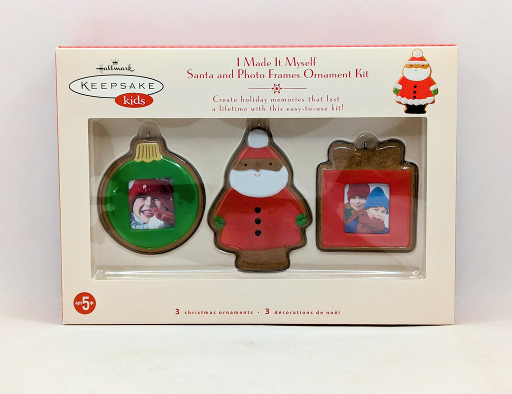 Hallmark Keepsake Kids I Made It Myself Santa and Photo Frames Ornament Kit