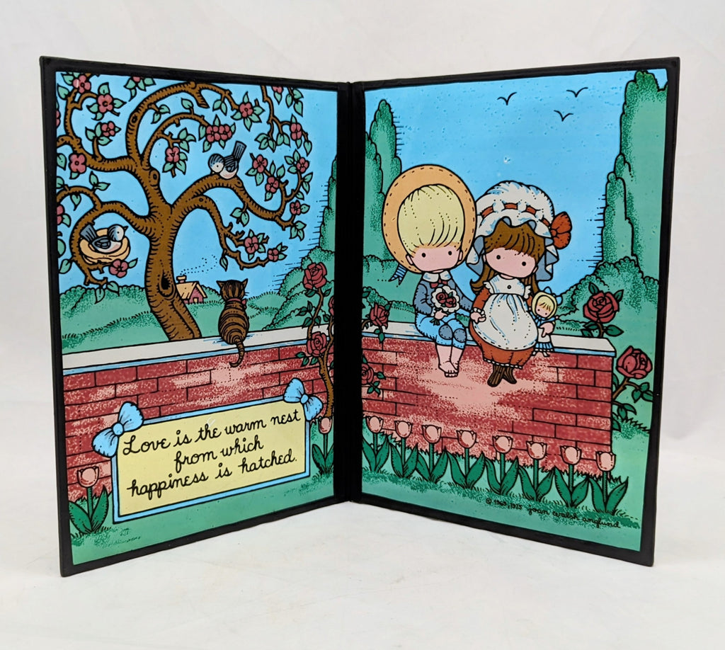 Vintage 1981 Joan Walsh Anglund Double Stained Glass Picture
