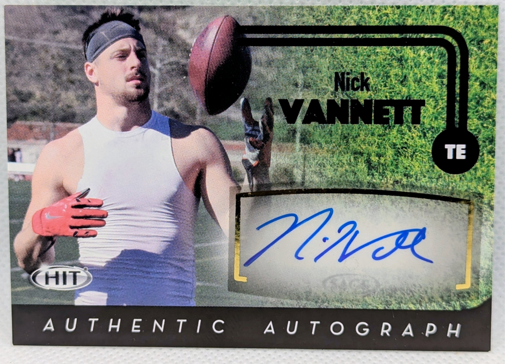 2016 SAGE Hit Autographs Black #A58 Nick Vannett Los Angeles Chargers Ohio State