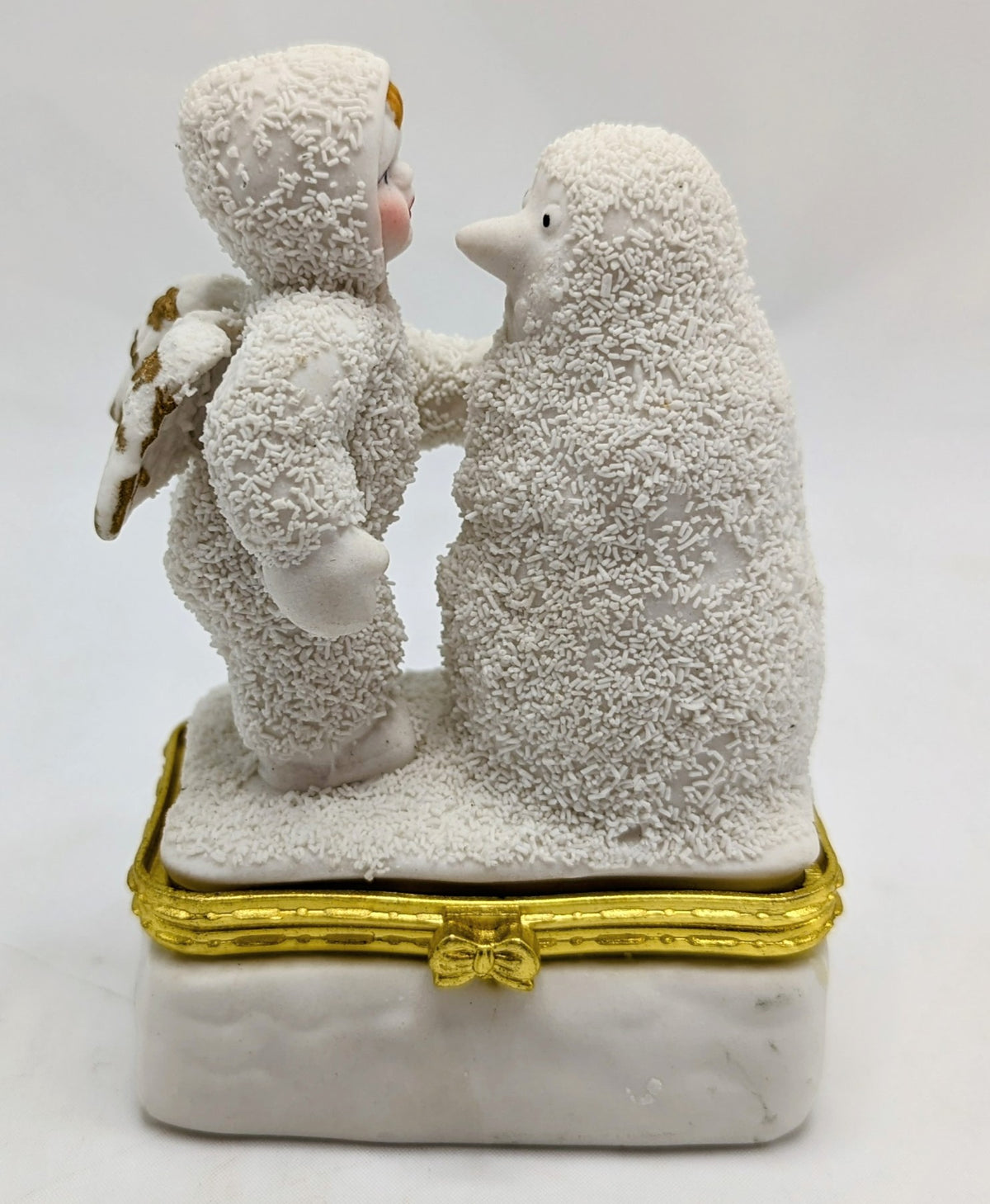 Department 56 Snowbunnies Making A Snowman Hinged Trinket Box