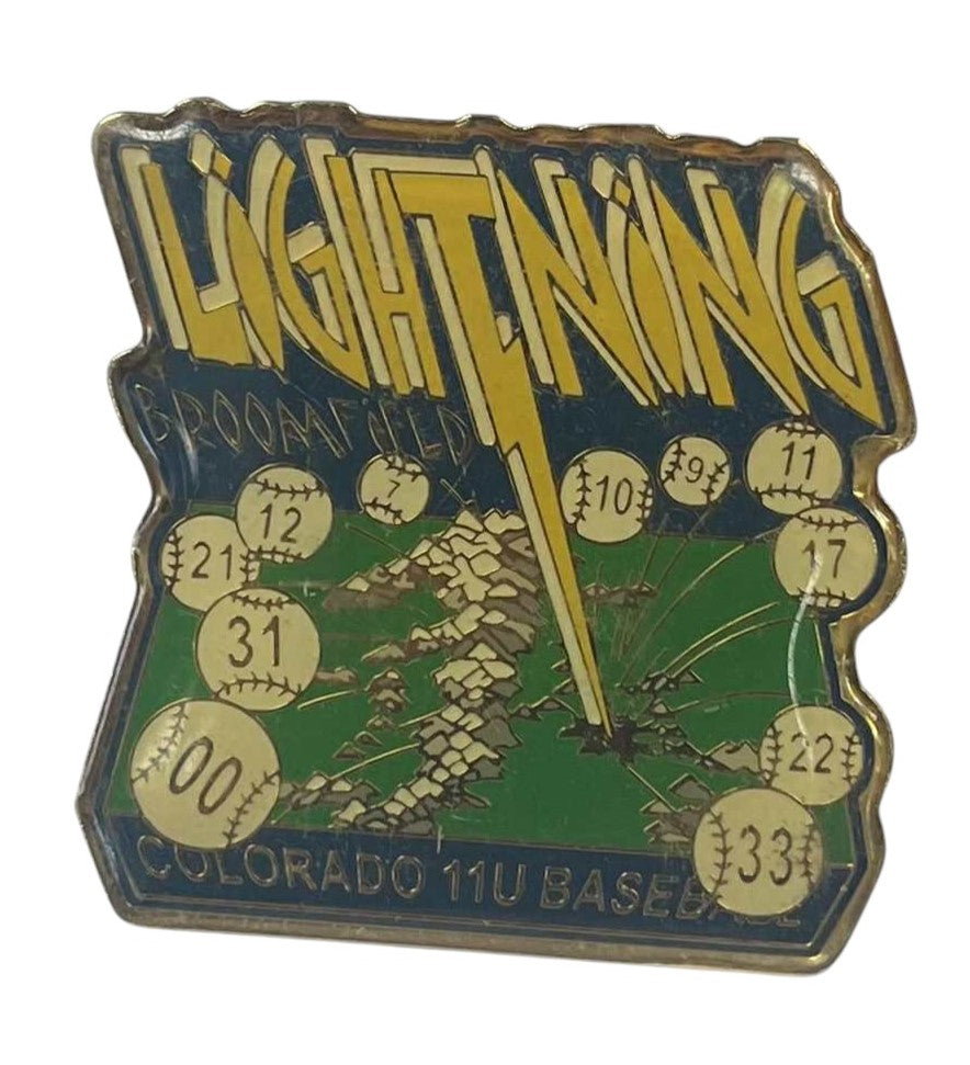 Cooperstown Dreams Park Trading Pins Broomfield CO Lightning Baseball Pin