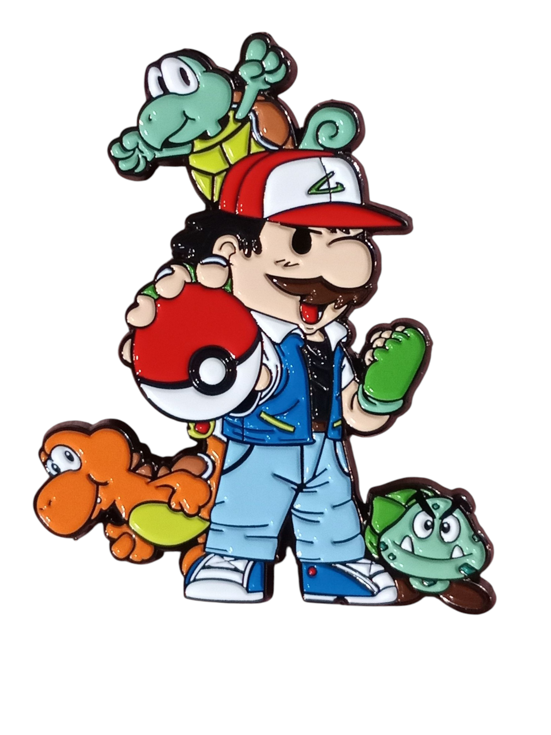 Nintendo Super Mario x Pokemon - Mario as Ash Ketchum Crossover Enamel Pin