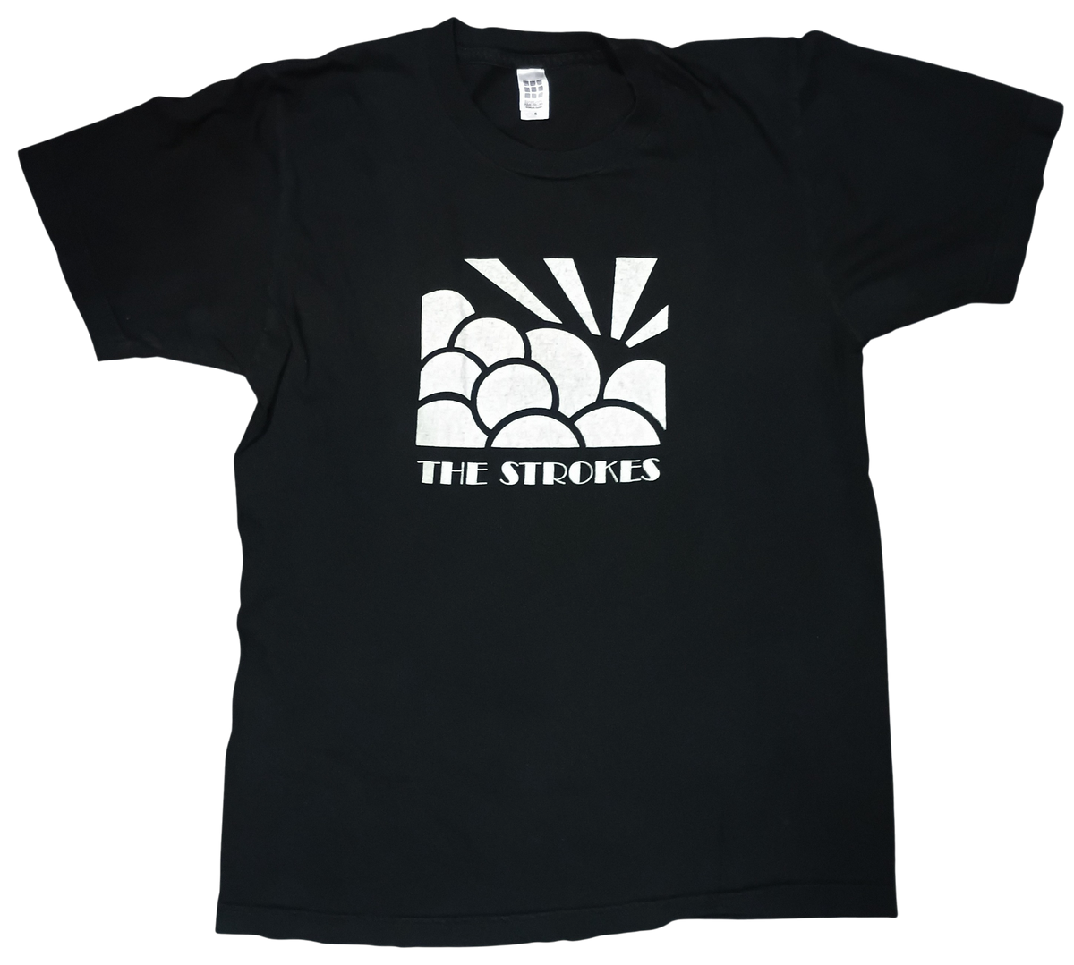 Y2K Standard American The Strokes Art Deco Is This It Album Mens Small T-Shirt