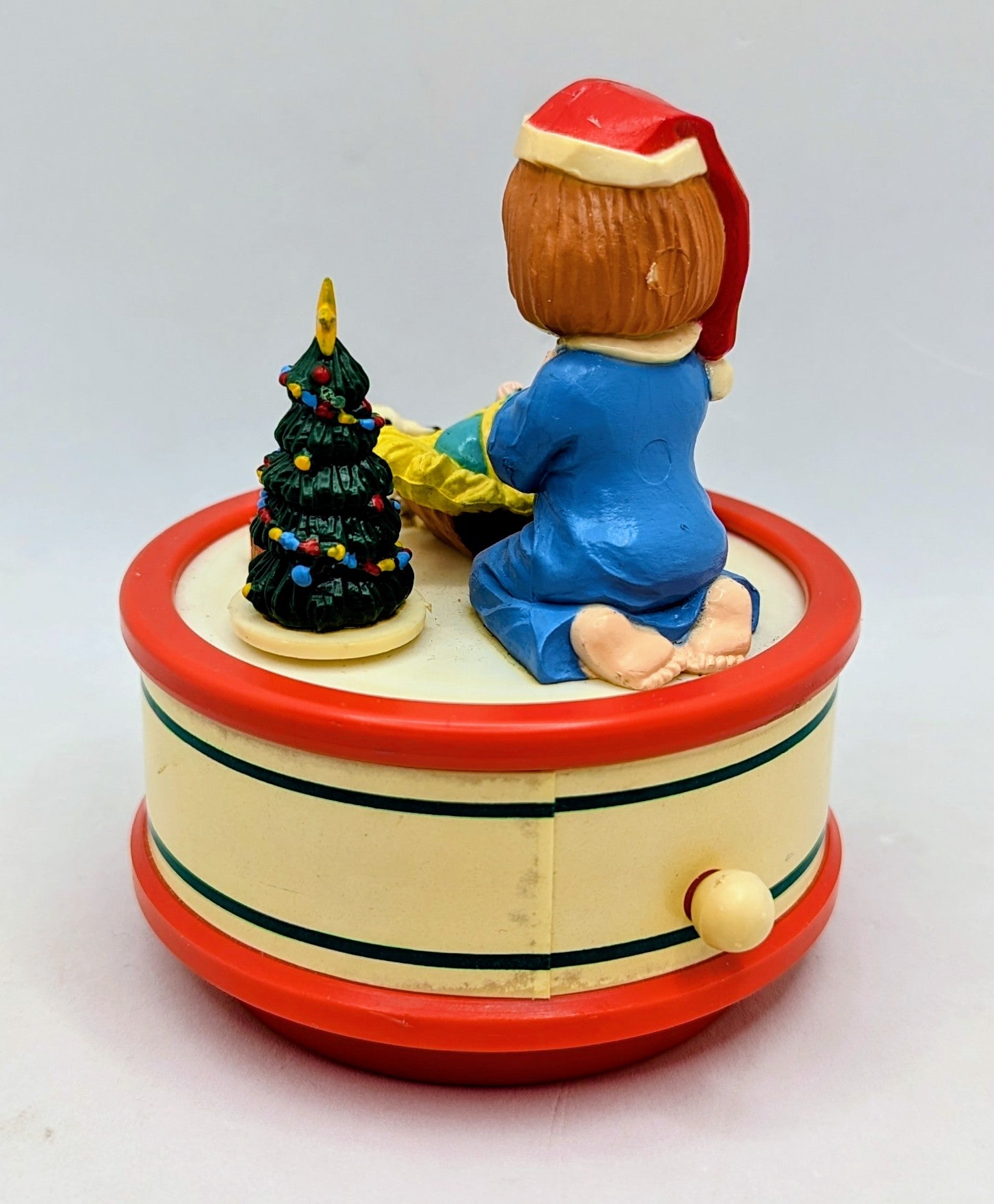Vintage Christmas Baby Jesus Spinning Music Box image 2