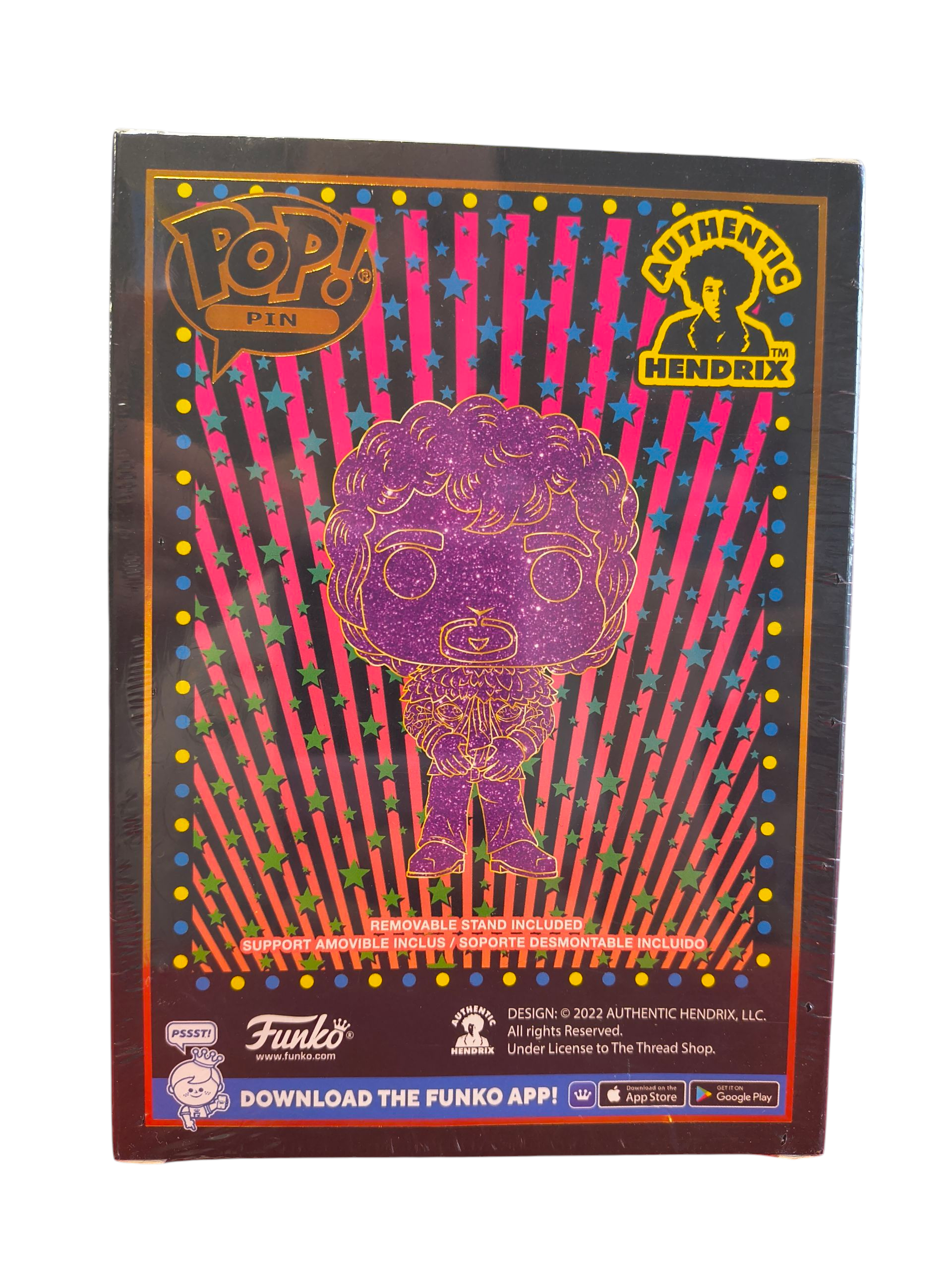 2022 Funko POP! Pin Jimi Hendrix SE Walmart Exclusive Purple Chase image 2