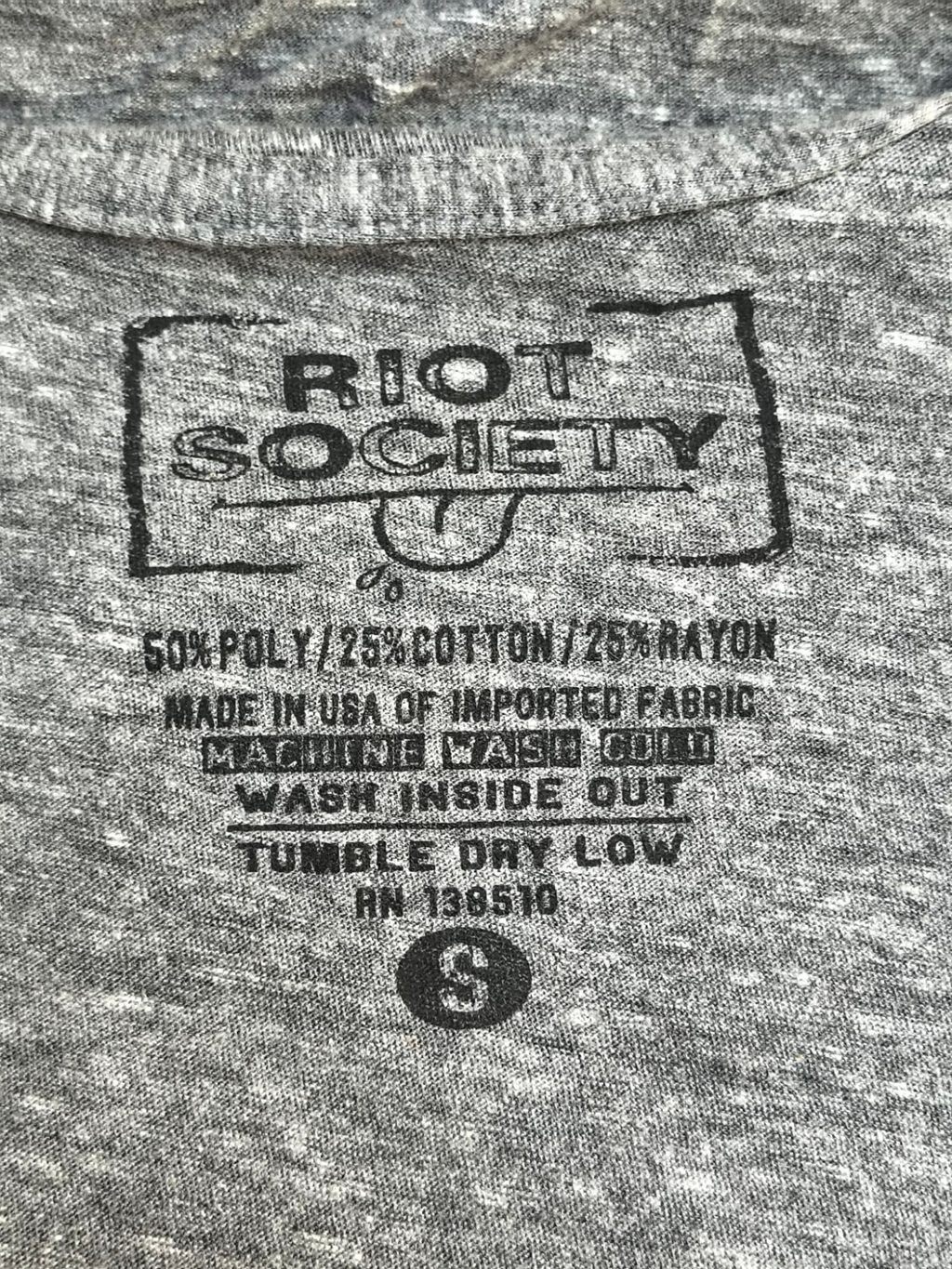 Riot Society Gray Tribal Psychedelic Gorilla Small T-Shirt image 3