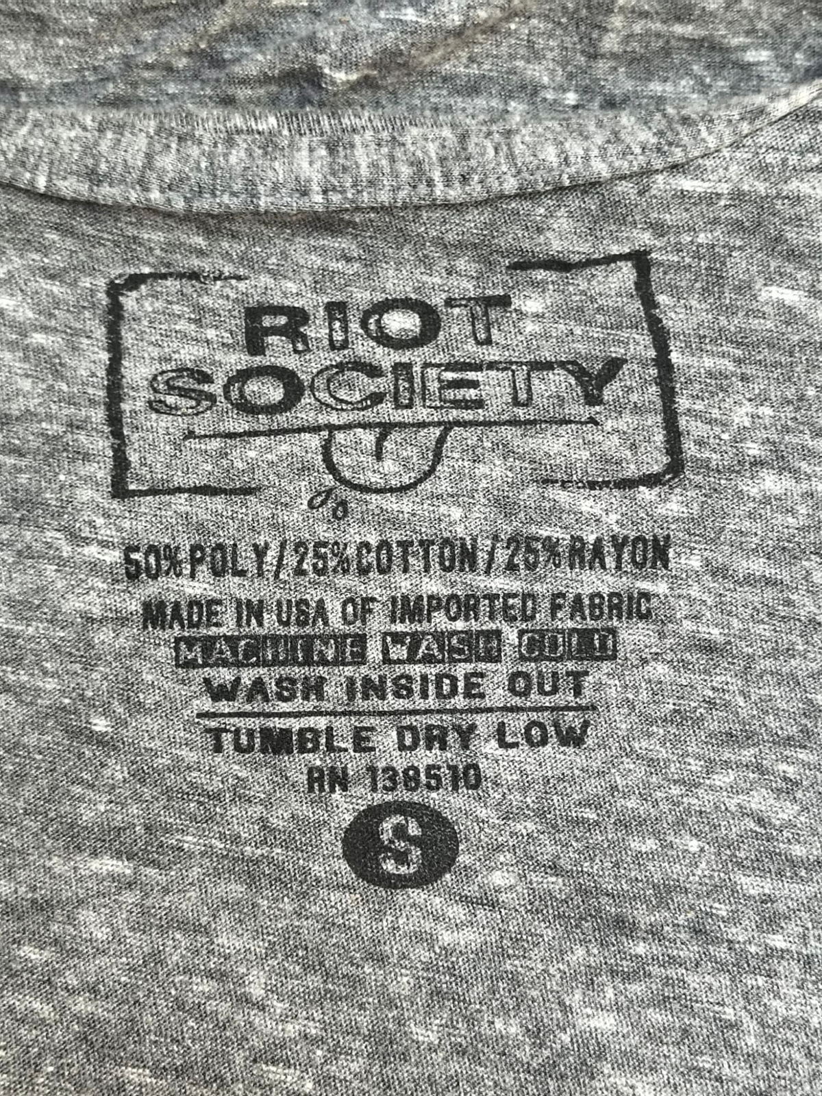 Riot Society Gray Tribal Psychedelic Gorilla Small T-Shirt image 3
