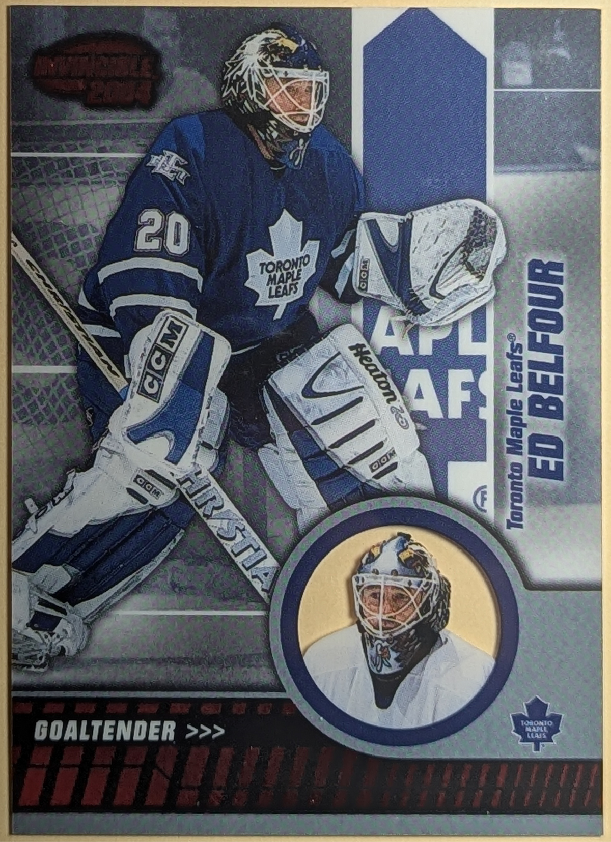 2003-04 Pacific Invincible Red #8 Ed Belfour Toronto Maple Leafs /850