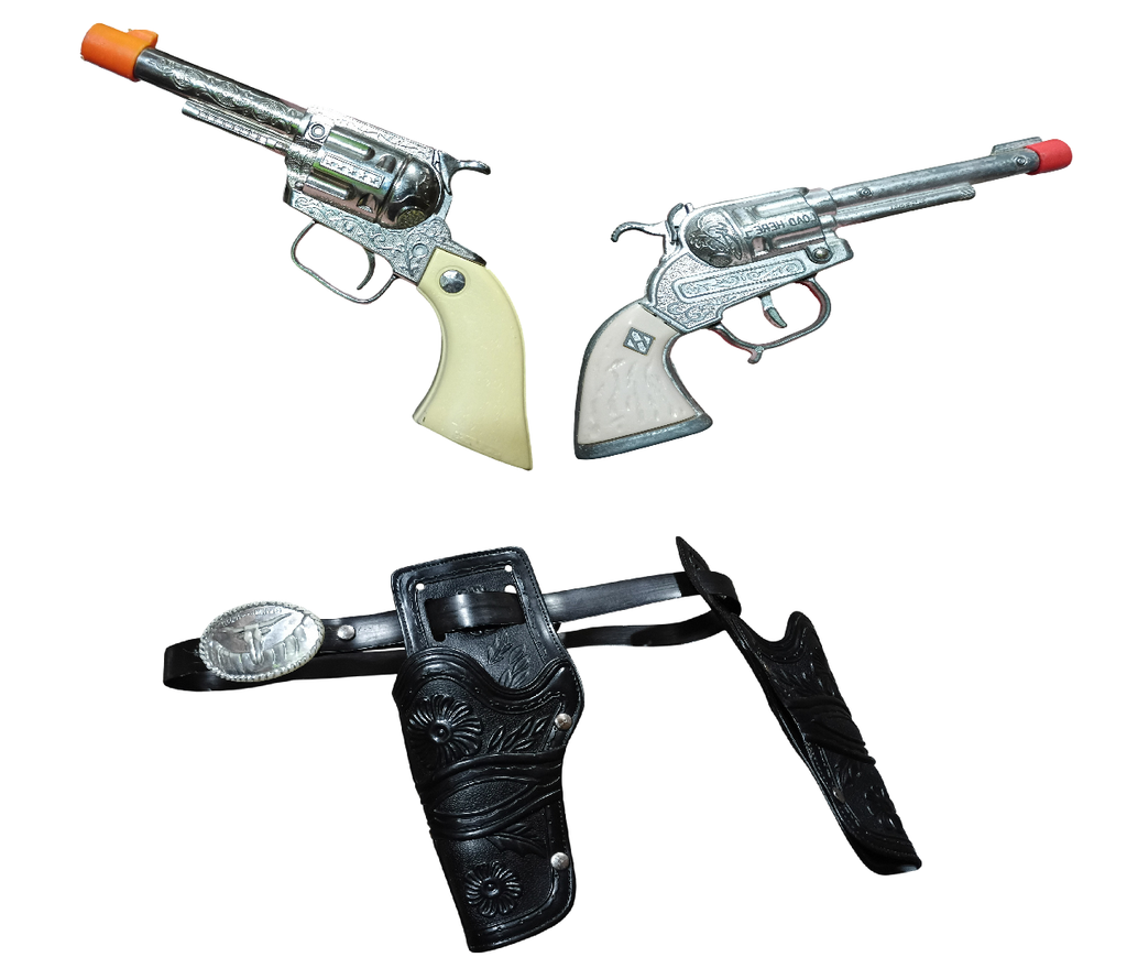 Legends of the Wild West Child Holster Belt & Leslie Henry & Other Toy Cap Gun