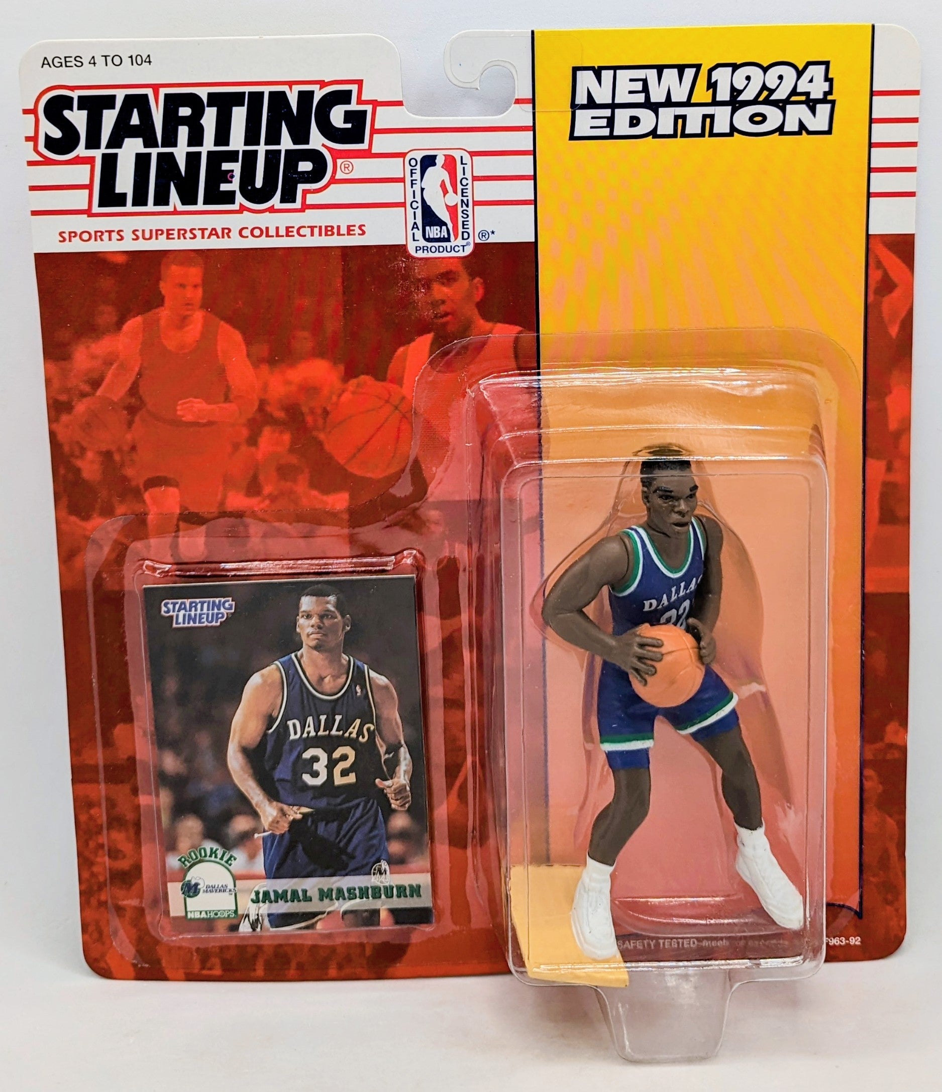 1994 Starting Lineup Sports Superstars Jamal Mashburn Dallas Mavericks Figure