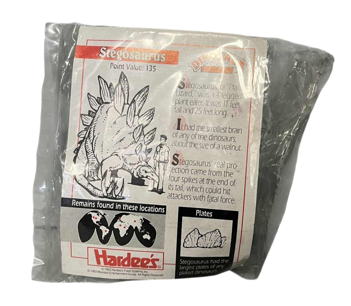 1993 Hardees MEG Dinosaur In My Pocket Blue Stegosaurus Figure Toy image 2