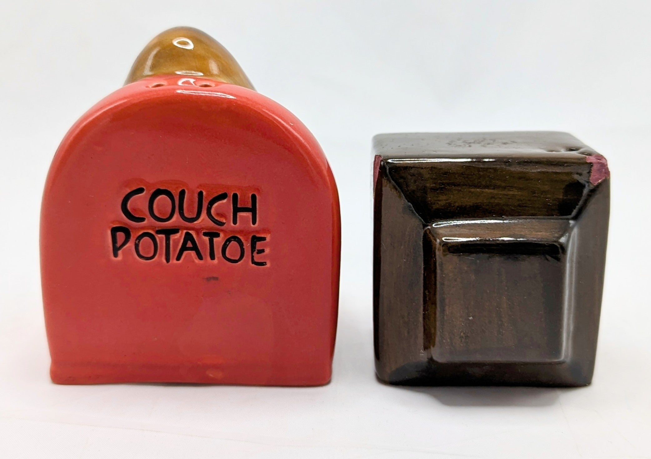 Vintage Occidental Couch Potato And Tv Salt And Pepper Shakers image 2