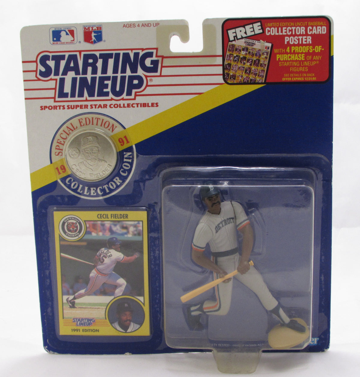 1991 Starting Lineup Cecil Fielder Detroit Tigers Baseball Figure