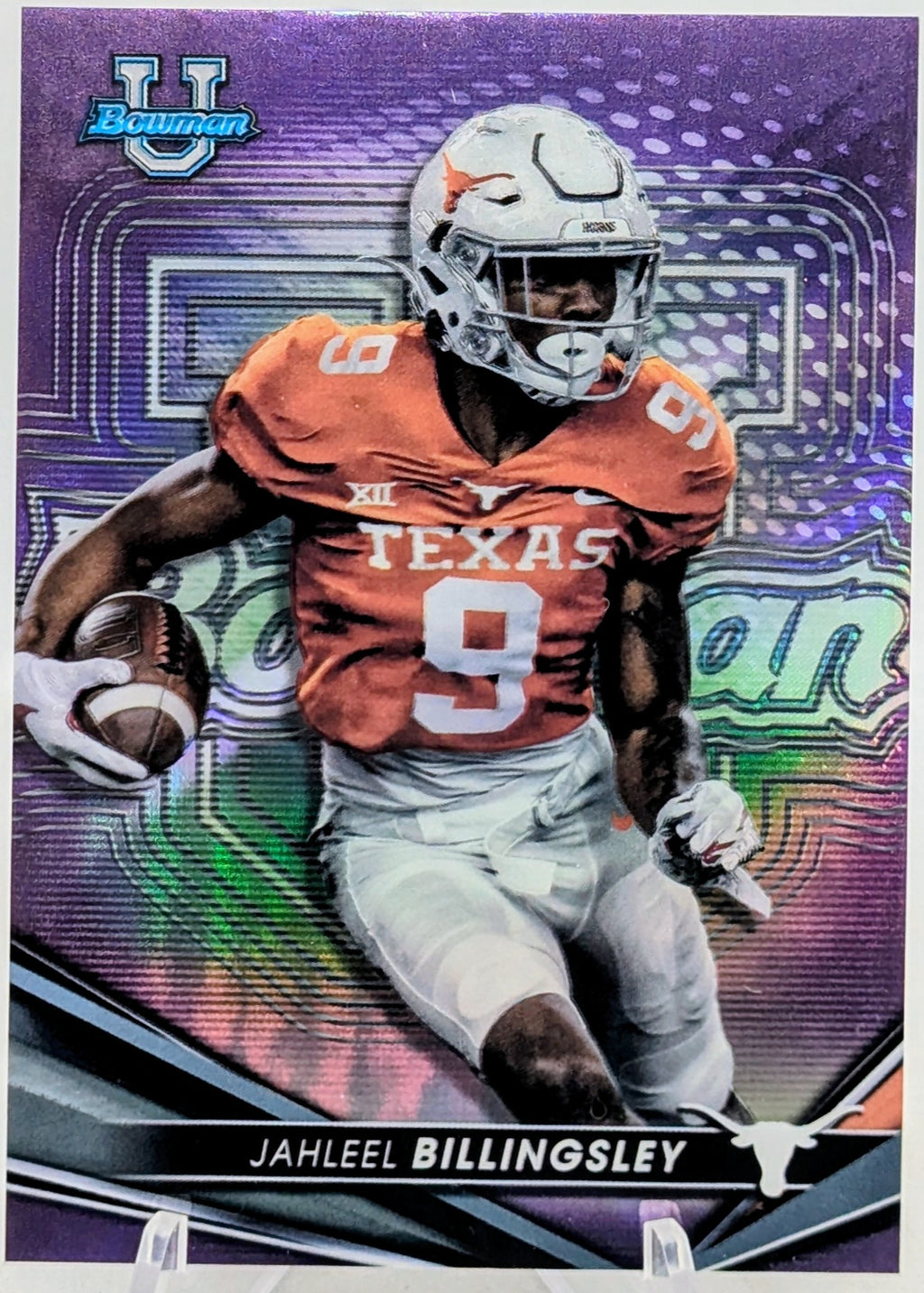 2022 Bowman's Best University Purple Refractor #68 Jahleel Billingsly /250 Texas