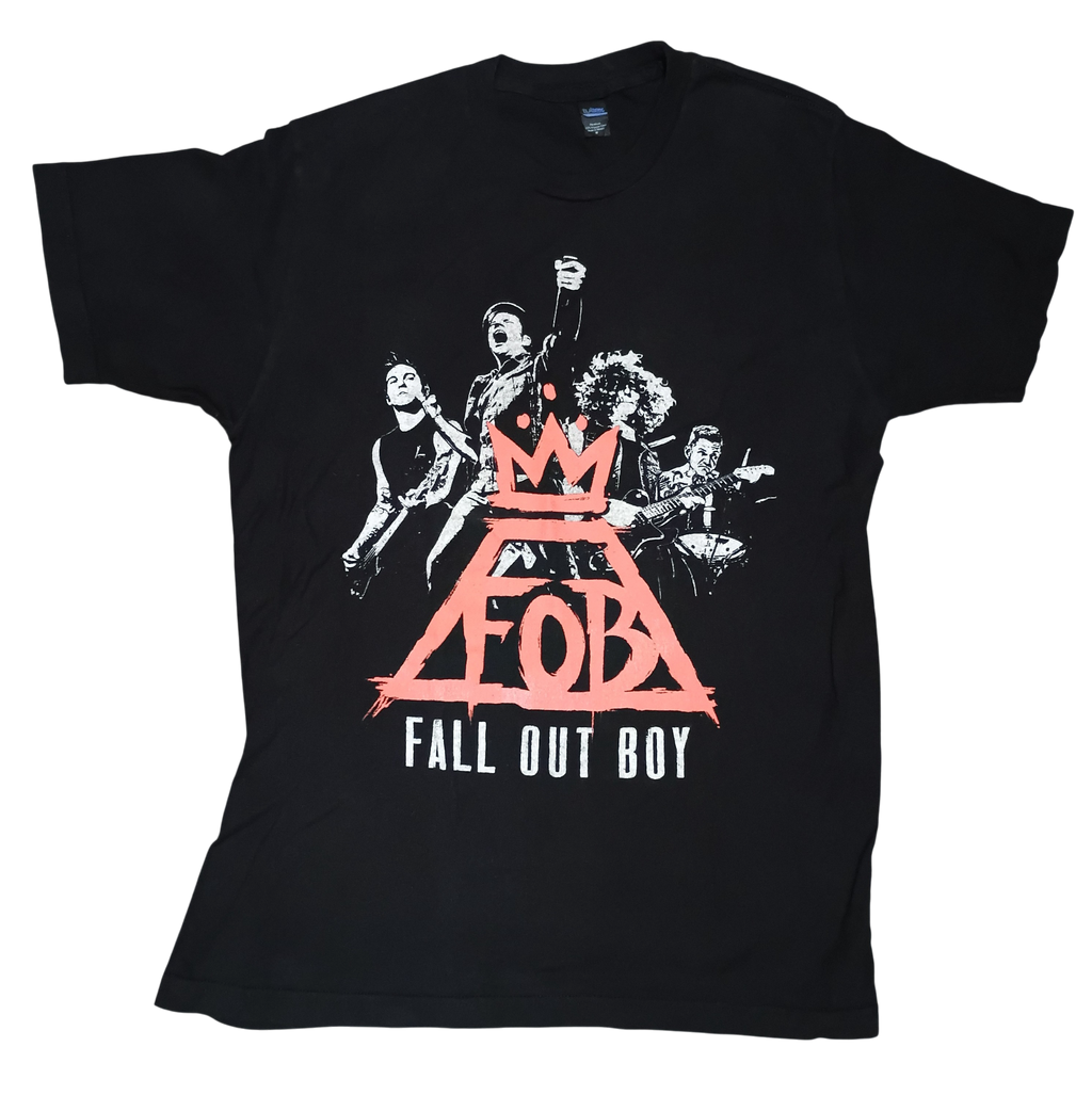 2014 FOB Fall Out Boy Monumentour Band Concert Tour T-Shirt Black Medium