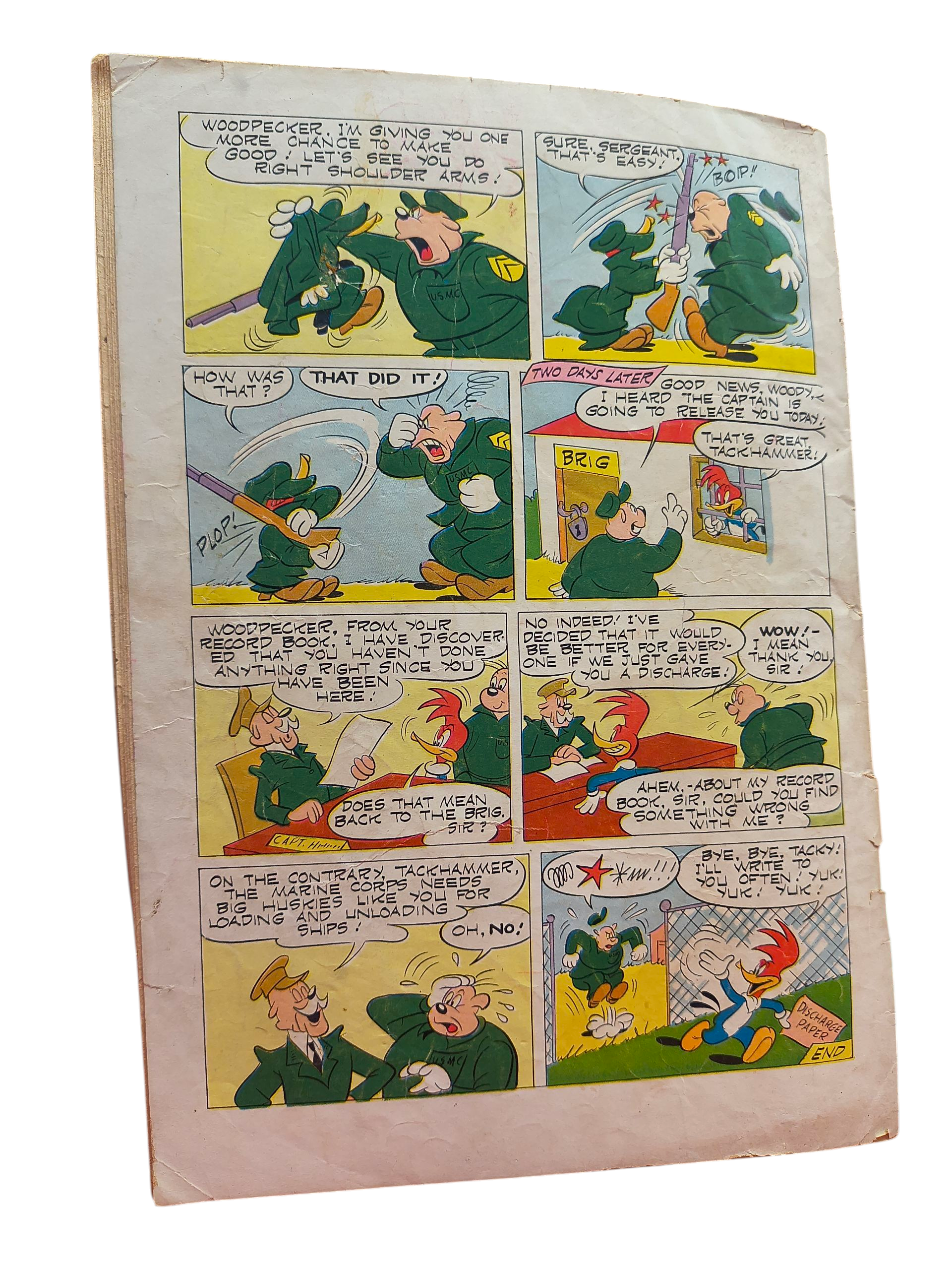 1952 Dell Four Color Comics Walter Lantz Woody Woodpecker #405 Boxing Comic Book image 2