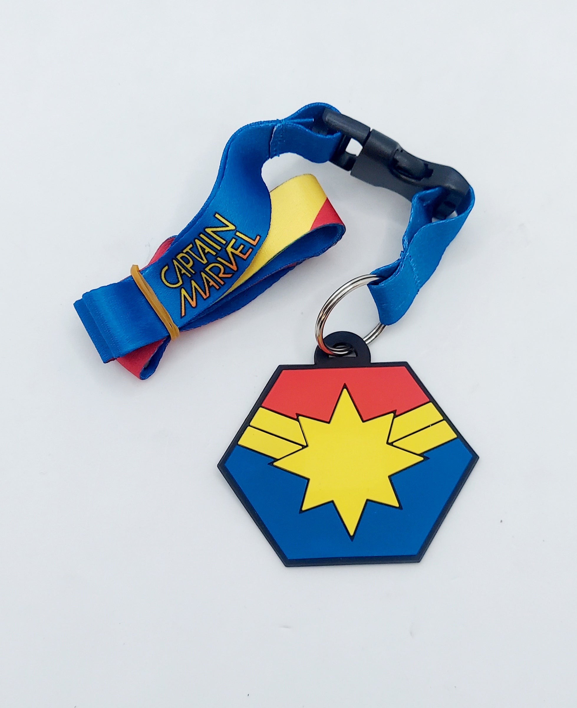 Exclusive Loot Crate Marvel Captain Marvel Lanyard & Foam Emblem Keychain