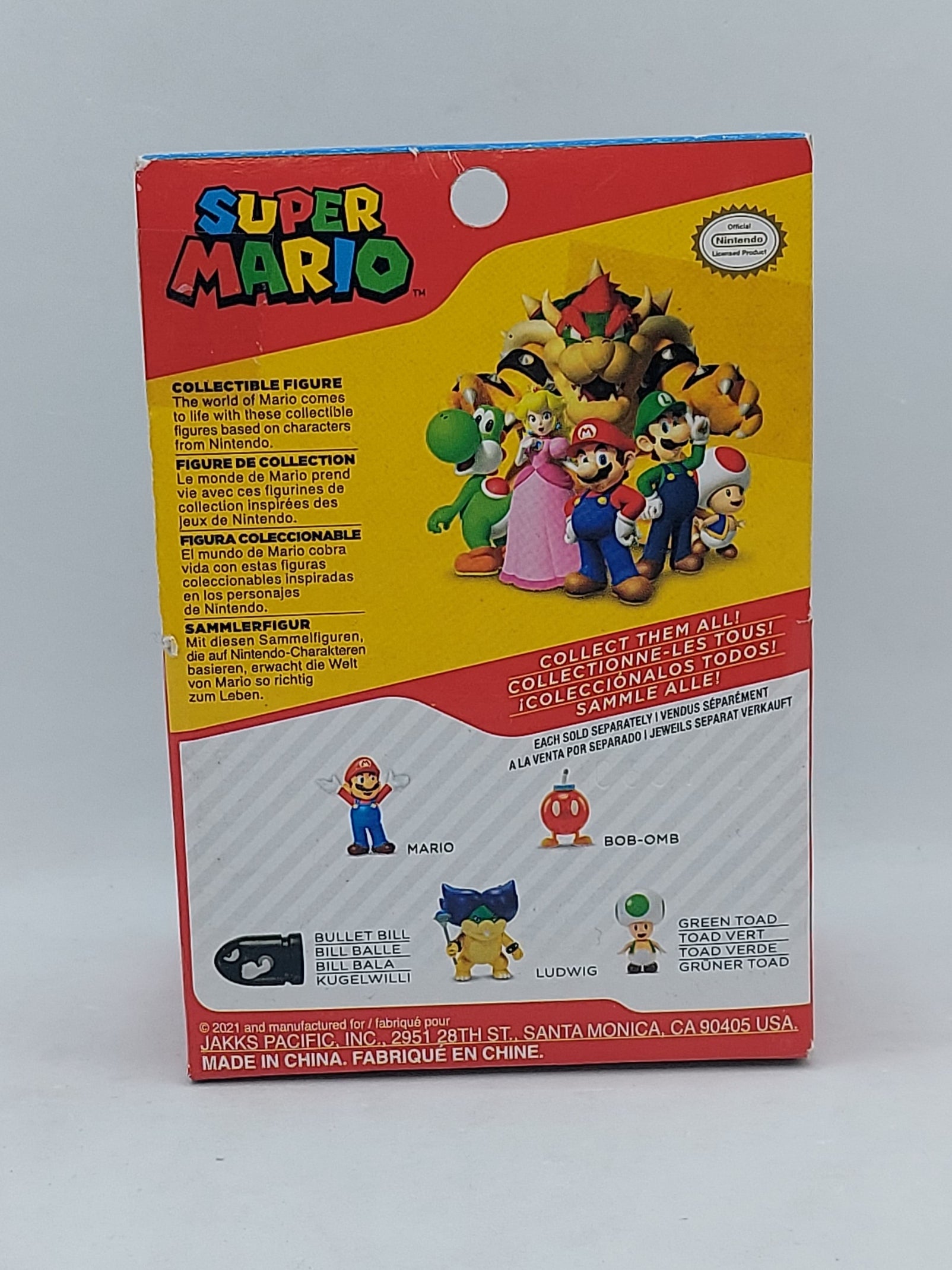 2021 Jakks Pacific Nintendo Super Mario 2.5” Ice Mario Figure Arms Up image 2
