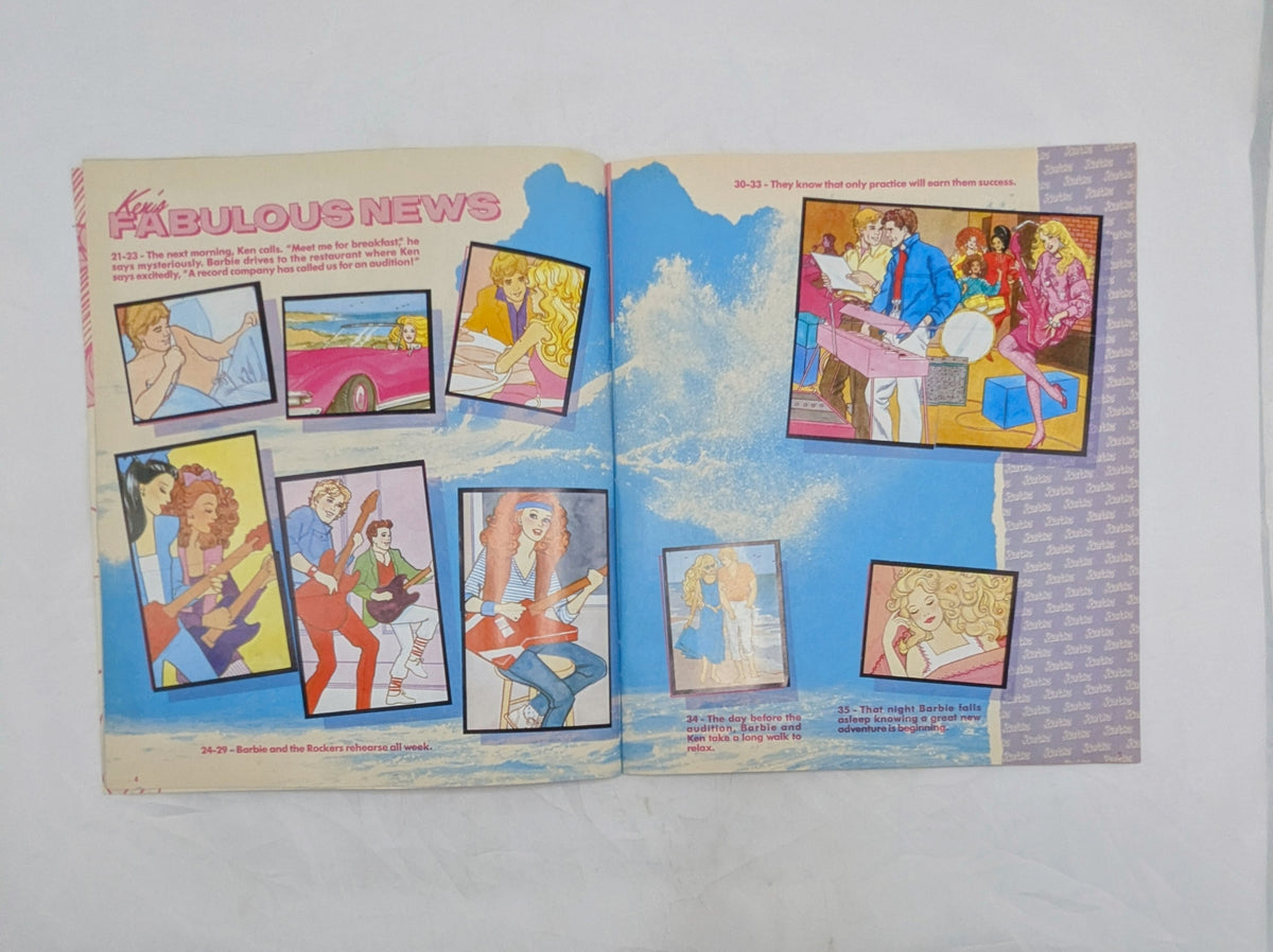 1986 Panini Mattel Barbie and The Rockers Sticker Album & Pop-Up Stage Complete image 5
