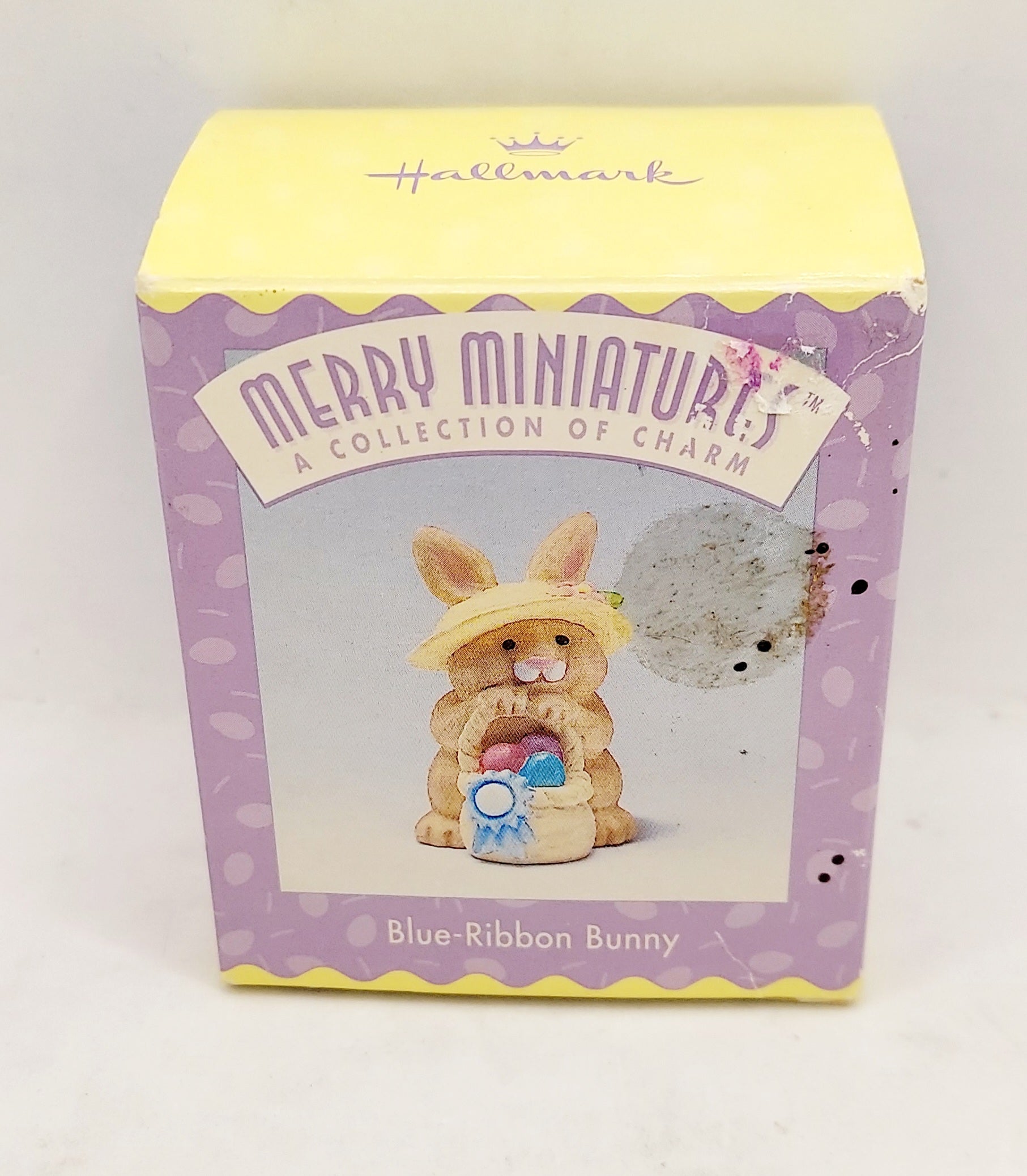 1996 Hallmark Merry Miniatures Collection Blue-Ribbon Bunny
