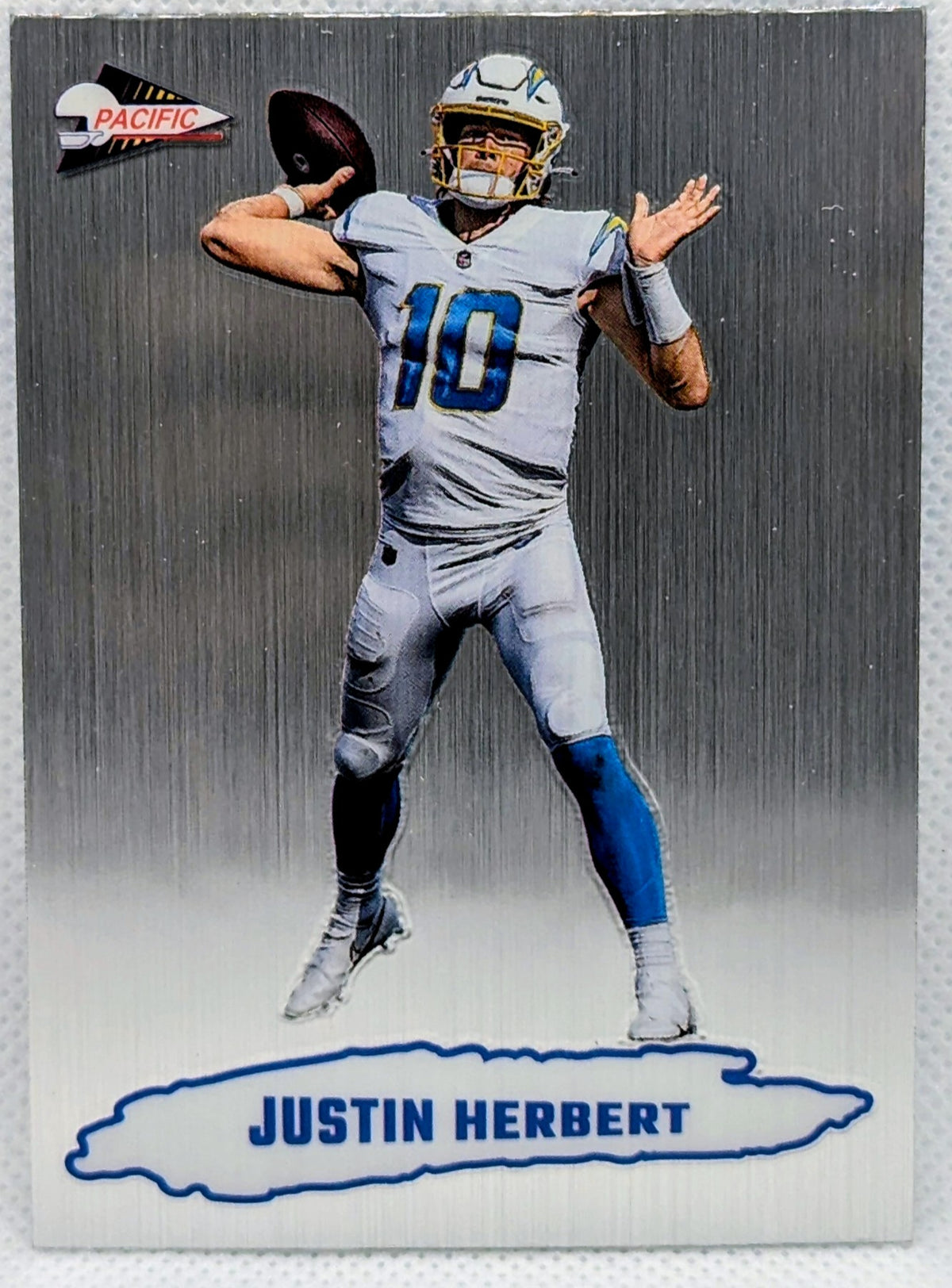 2022 Panini Zenith Justin Herbert 1992 Pacific Silver #PAC-3 LA Chargers