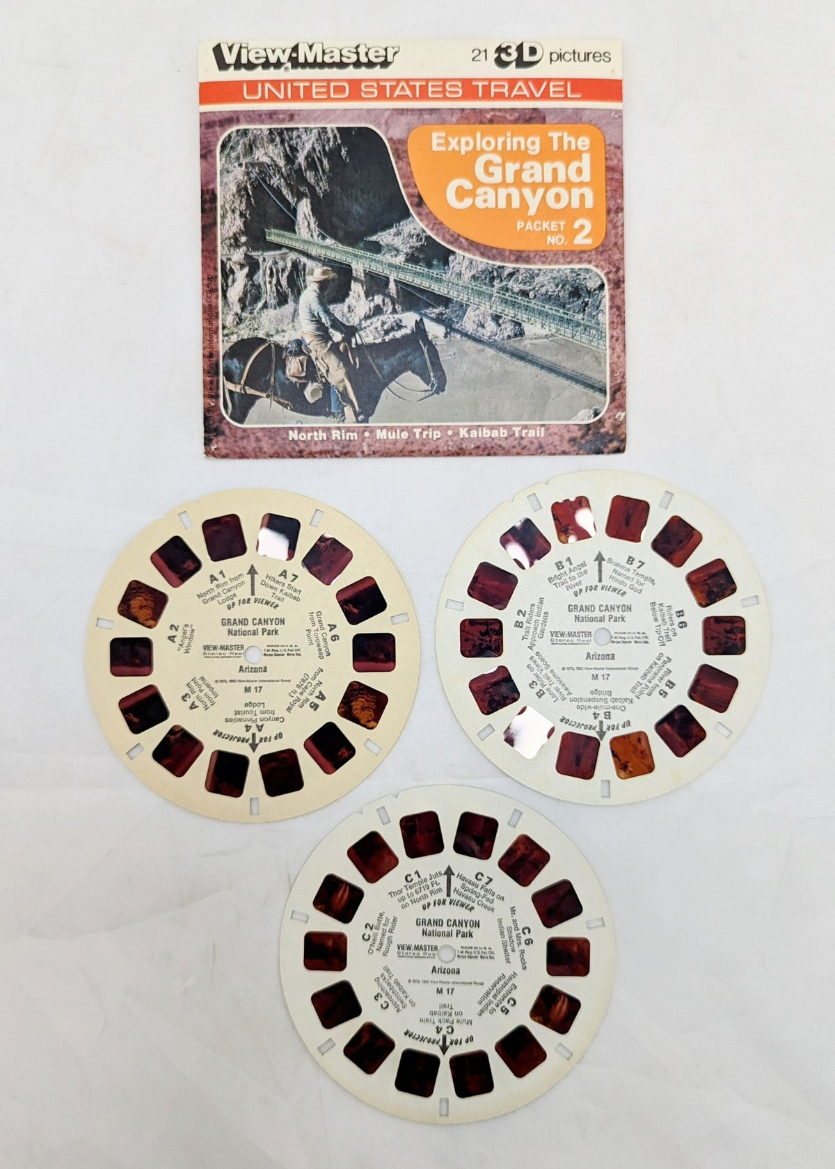 1982 View-Master Exploring The Grand Canyon Packet No. 2 - 3 Reel Pack image 3