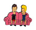 MTV Beavis And Butthead On Couch Enamel Pin