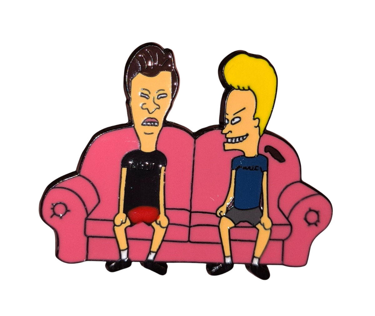 MTV Beavis And Butthead On Couch Enamel Pin
