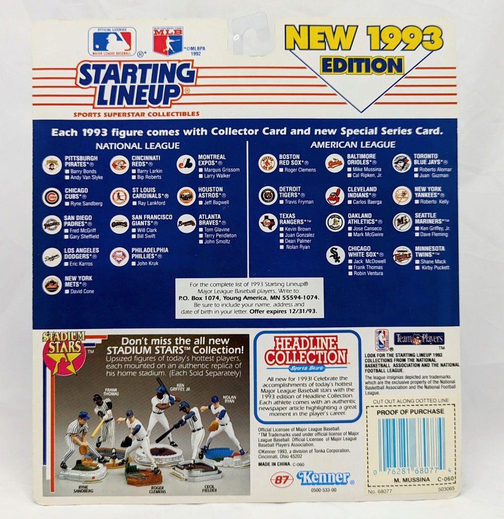 1993 Starting Lineup Mike Mussina Baltimore Orioles Baseball Figure image 2