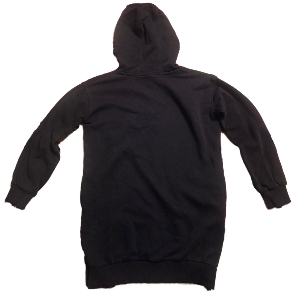 Nike Sportswear Club Dress Girls Black Long Sleeve Fleece Hoodie Size Small image 2