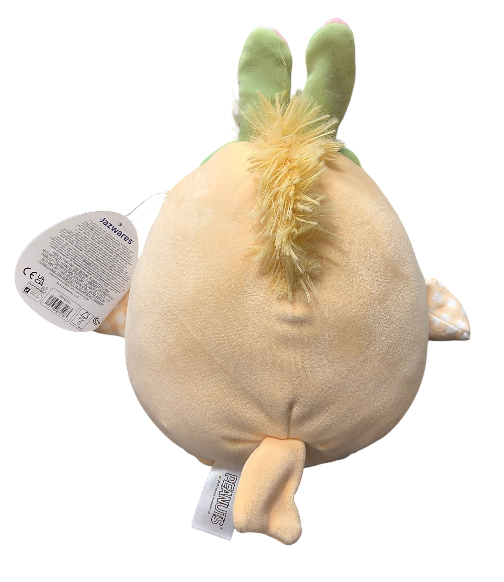 2025 Squishmallow x Peanuts Easter Woodstock w/ Bunny Ears And Bow 8” Plush image 2