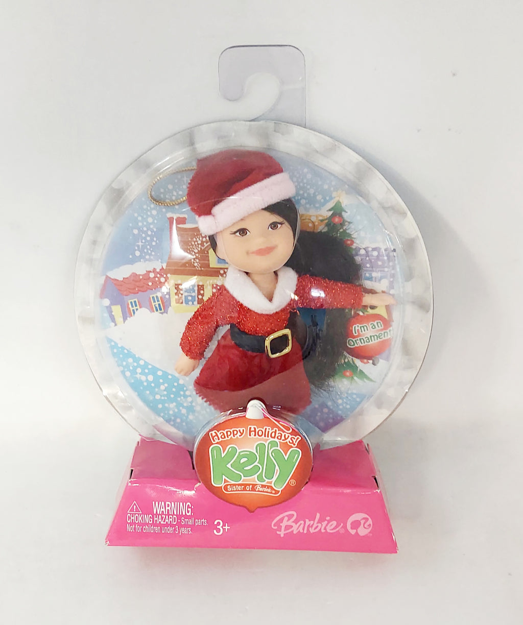 2007 Barbie Happy Holidays LFOK Kayla as Santa Ornament doll