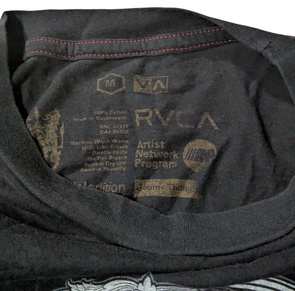 RVCA XX Special Edition George Thompson Artist Program Black Mens Medium T-Shirt image 3