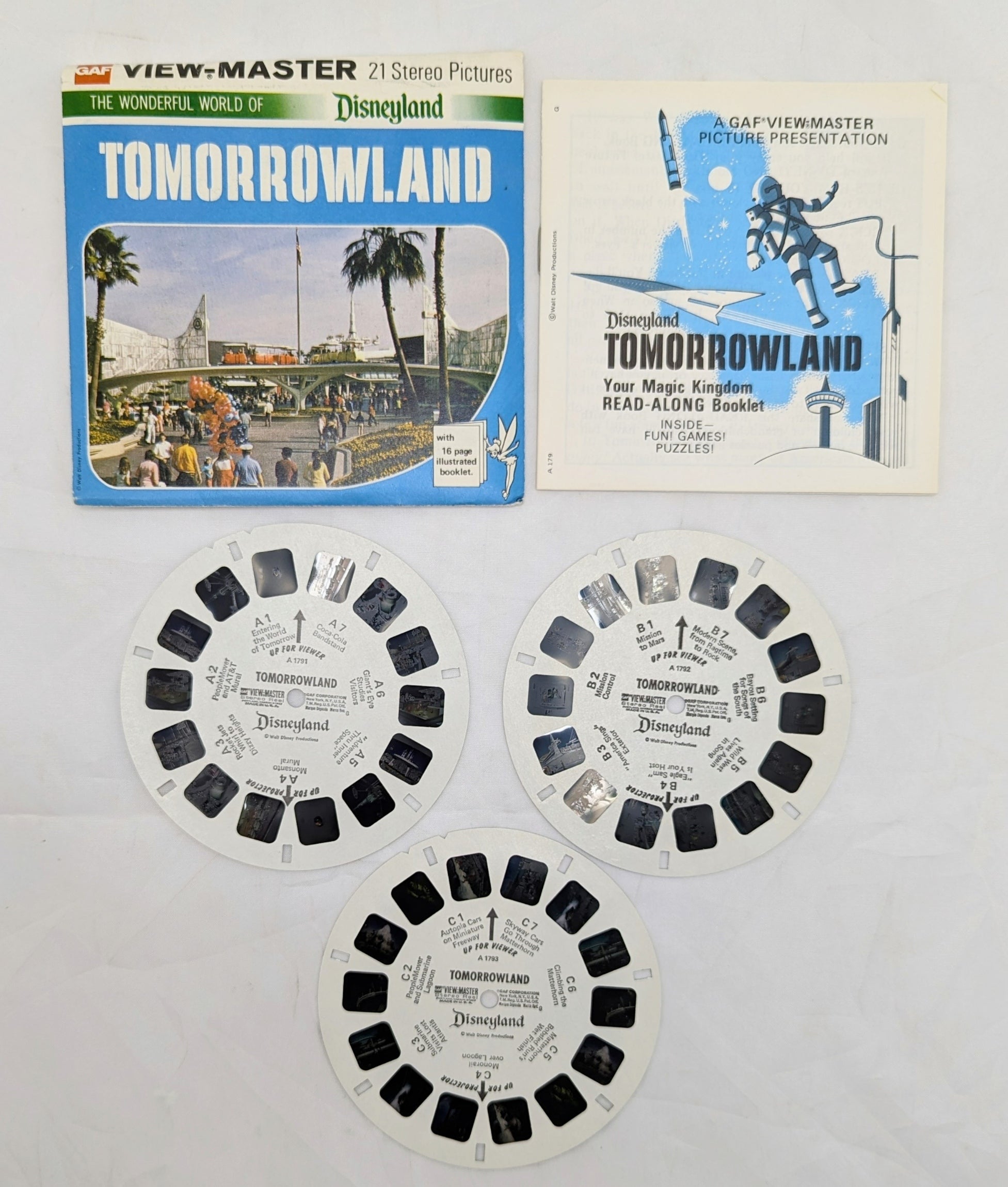 Vintage View-Master The Wonderful World Of Disneyland Tomorrowland 3 Reel Pack image 2