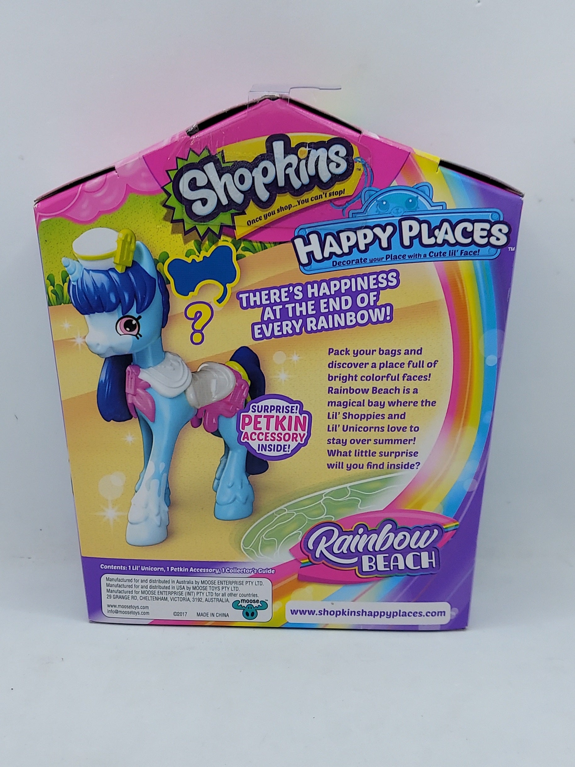 2017 Shopkins Happy Places Rainbow Beach Popsicorn Lil' Unicorn Pack image 2