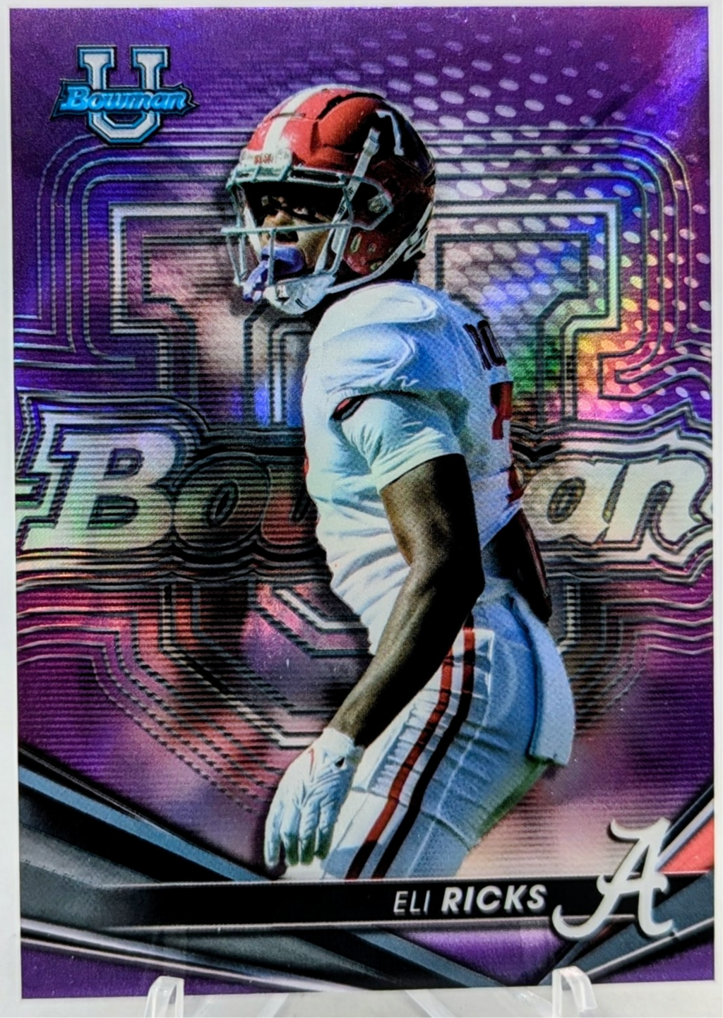2022 Bowman's Best University Eli Ricks Purple Refractor /250 Eagles