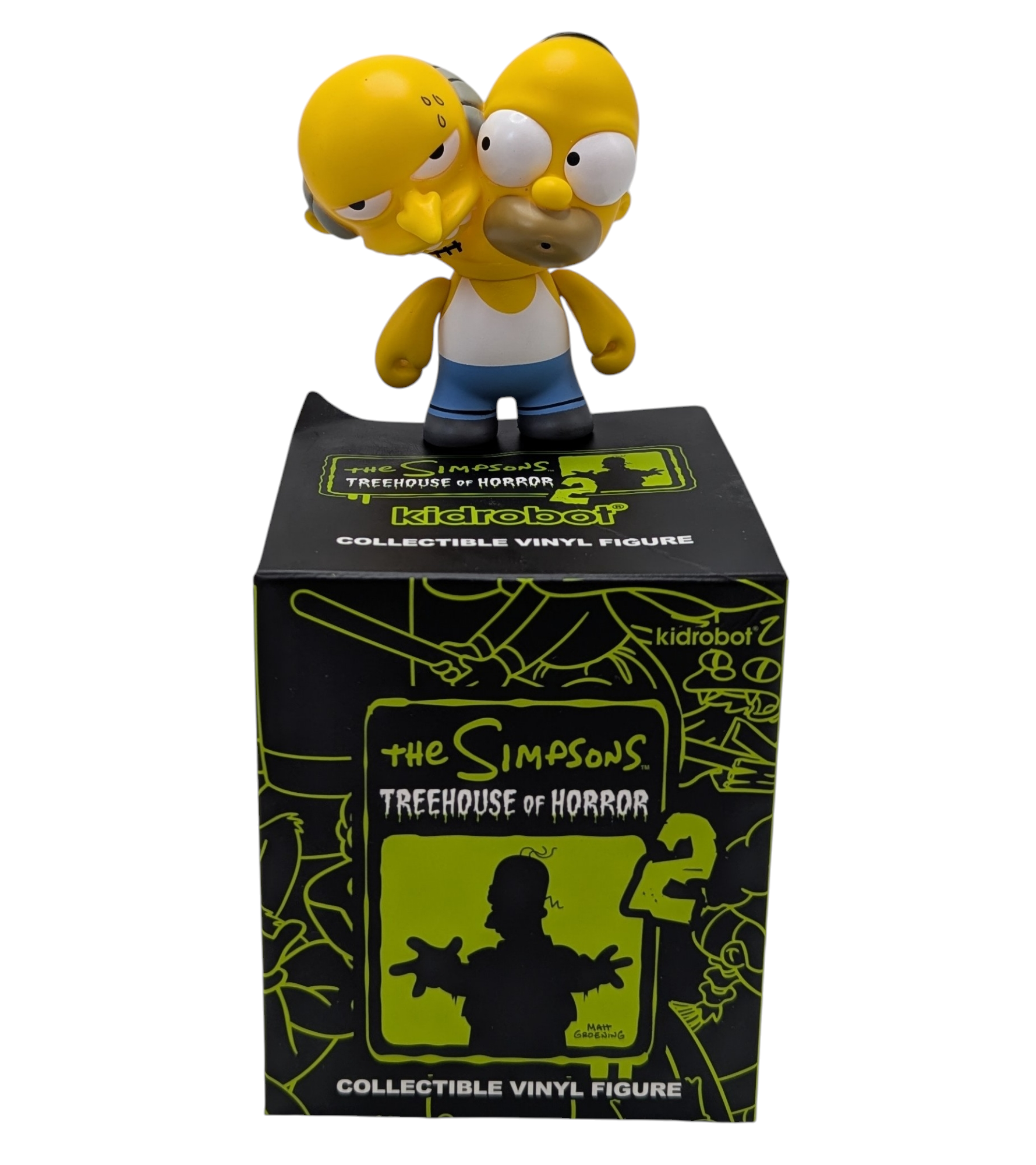 2024 Kidrobot The Simpsons Treehouse Of Horror 2 Homer Burns 2-Headed 3" Figure