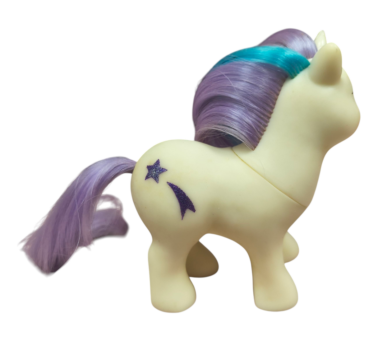 1984 Hasbro My Little Pony MLP G1 Baby Glory Purple & Blue, Glitter Star image 2