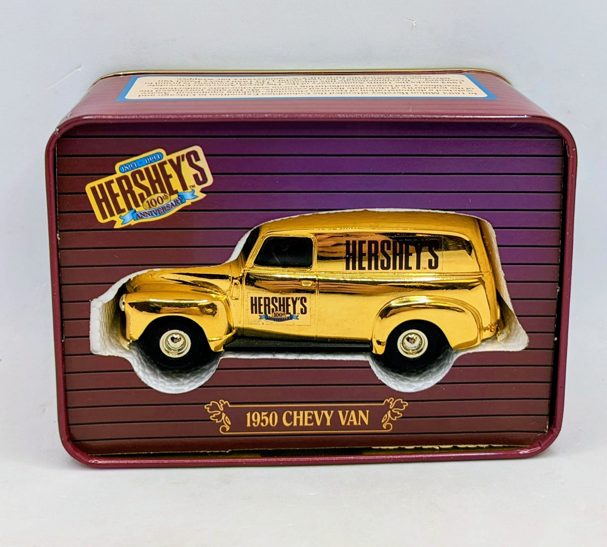 Vintage ERTL Hershey's 1950 Chevy Van 100th Anniversary Die Cast Gold