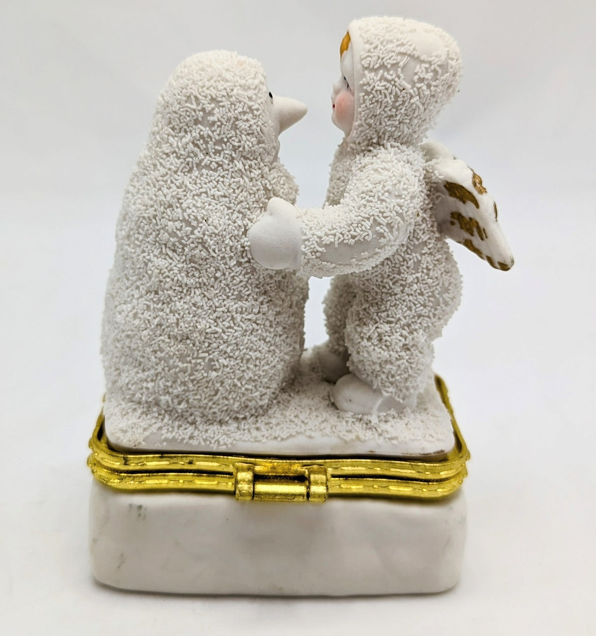 Department 56 Snowbunnies Making A Snowman Hinged Trinket Box image 2