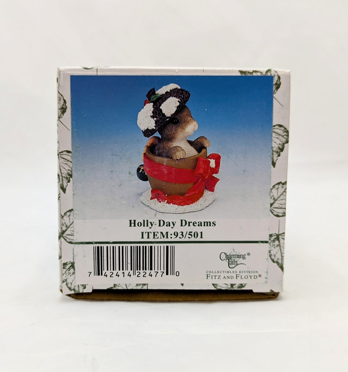 Fitz And Floyd Charming Tails Holly Day Dream Figurine 93/501