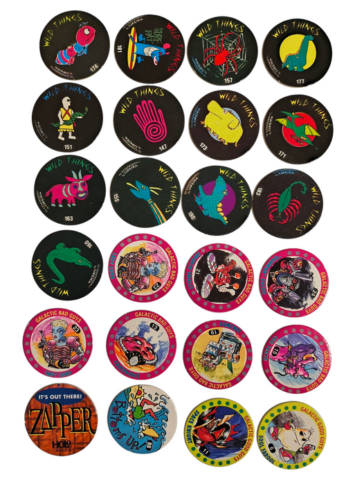 167 Random POG Milk Caps + 2 Metal Slammers - Exotics, Ink Drops, Wild Things +