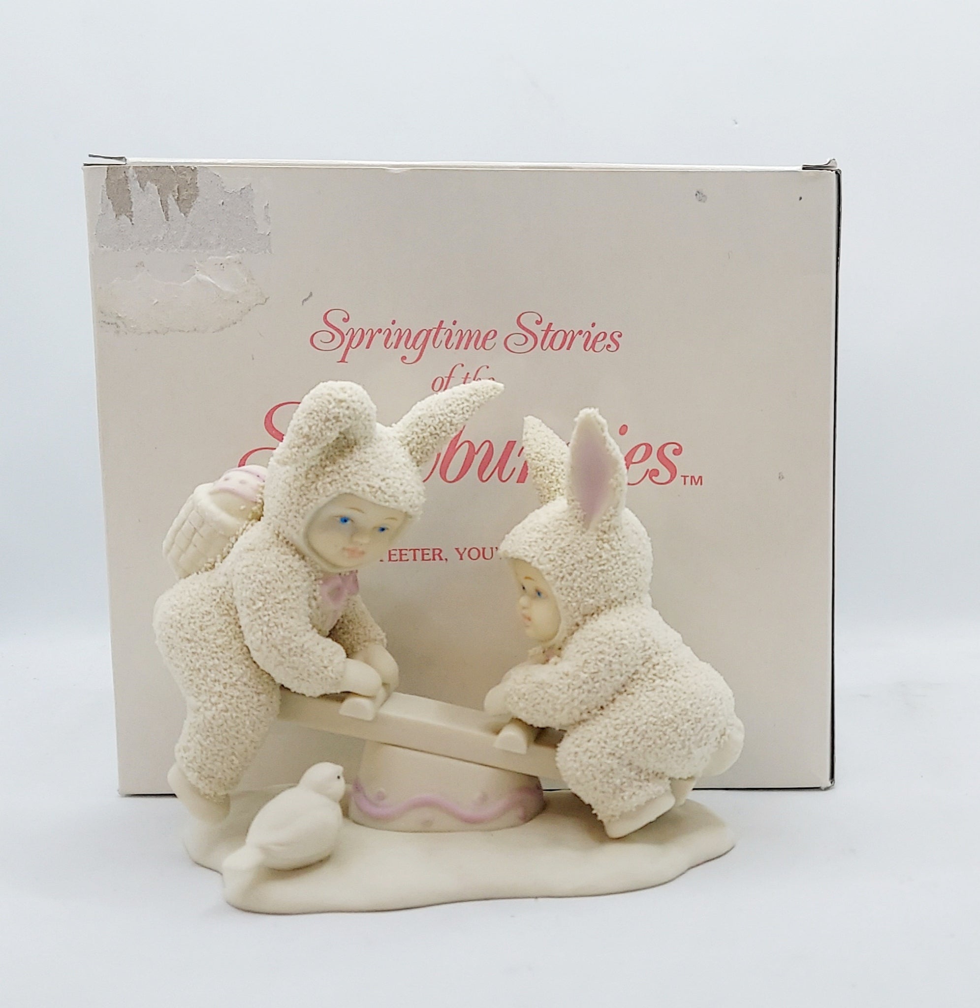 Department 56 Springtime Stories Snowbunnies I'm Teeter, You're Totter #2620-4