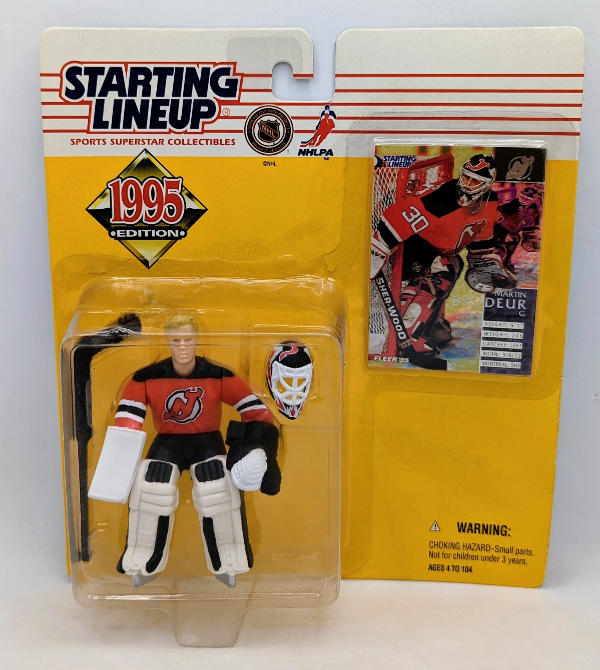 1995 Kenner Starting Lineup Martin Brodeur New Jersey Devils Action Figure