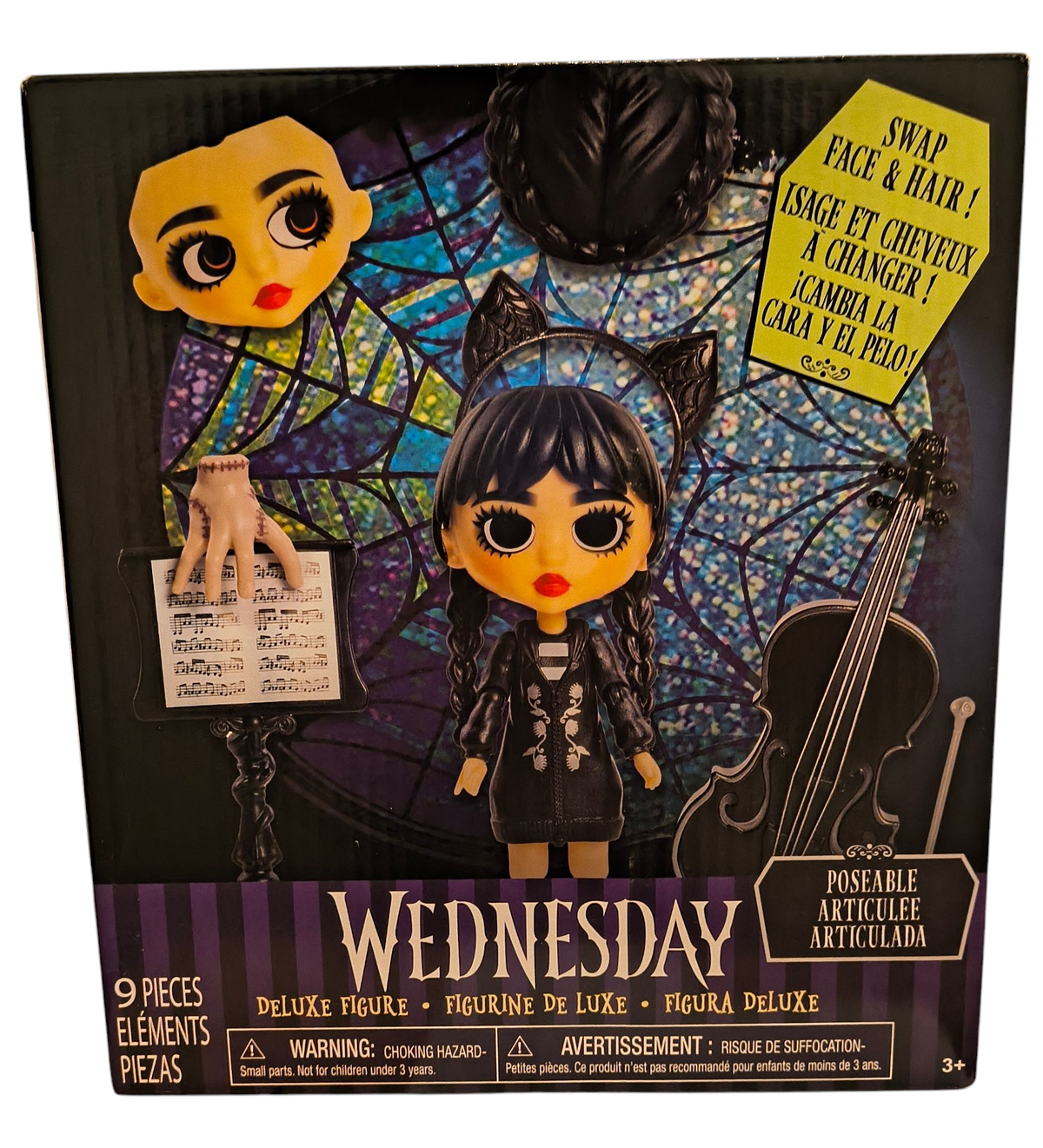 The Addams Family Wednesday Adams Deluxe 6" Poseable Articulated Action Figure