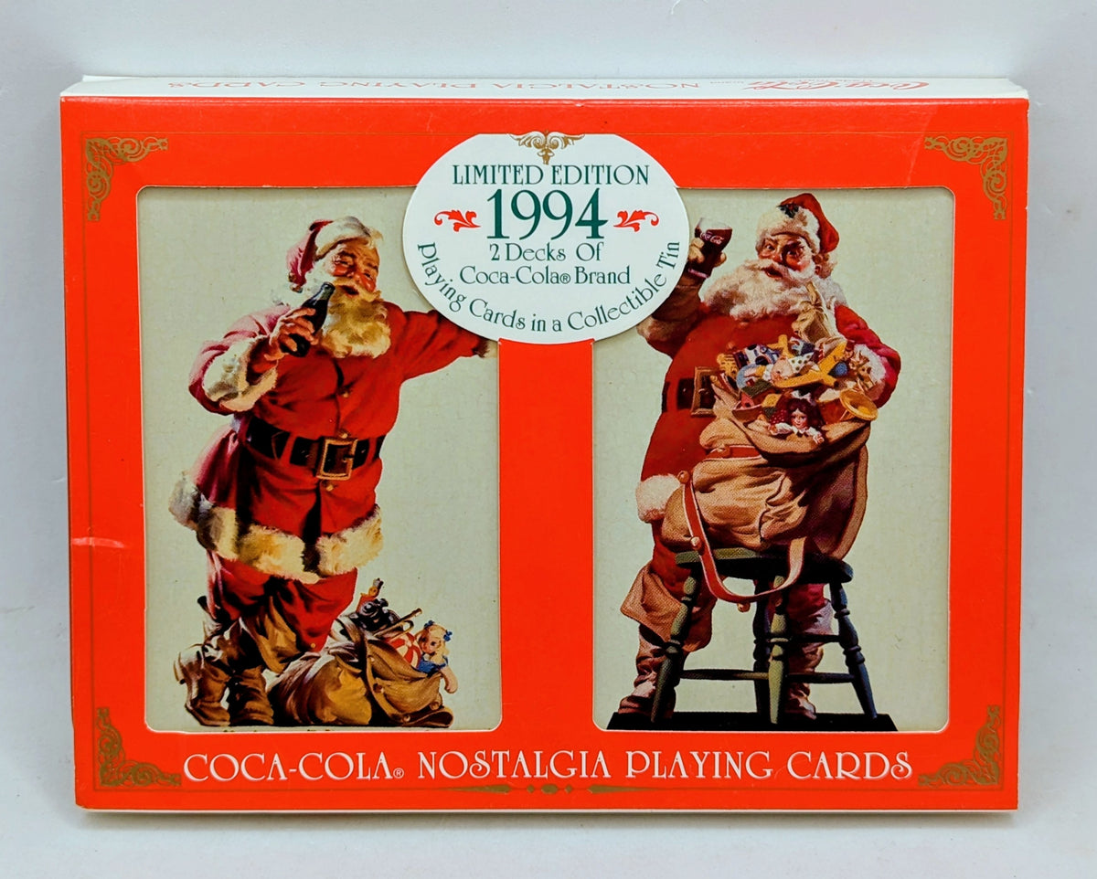 1994 Coca-Cola Limited Edition Santa Clause Playing Cards In Collectible Tin